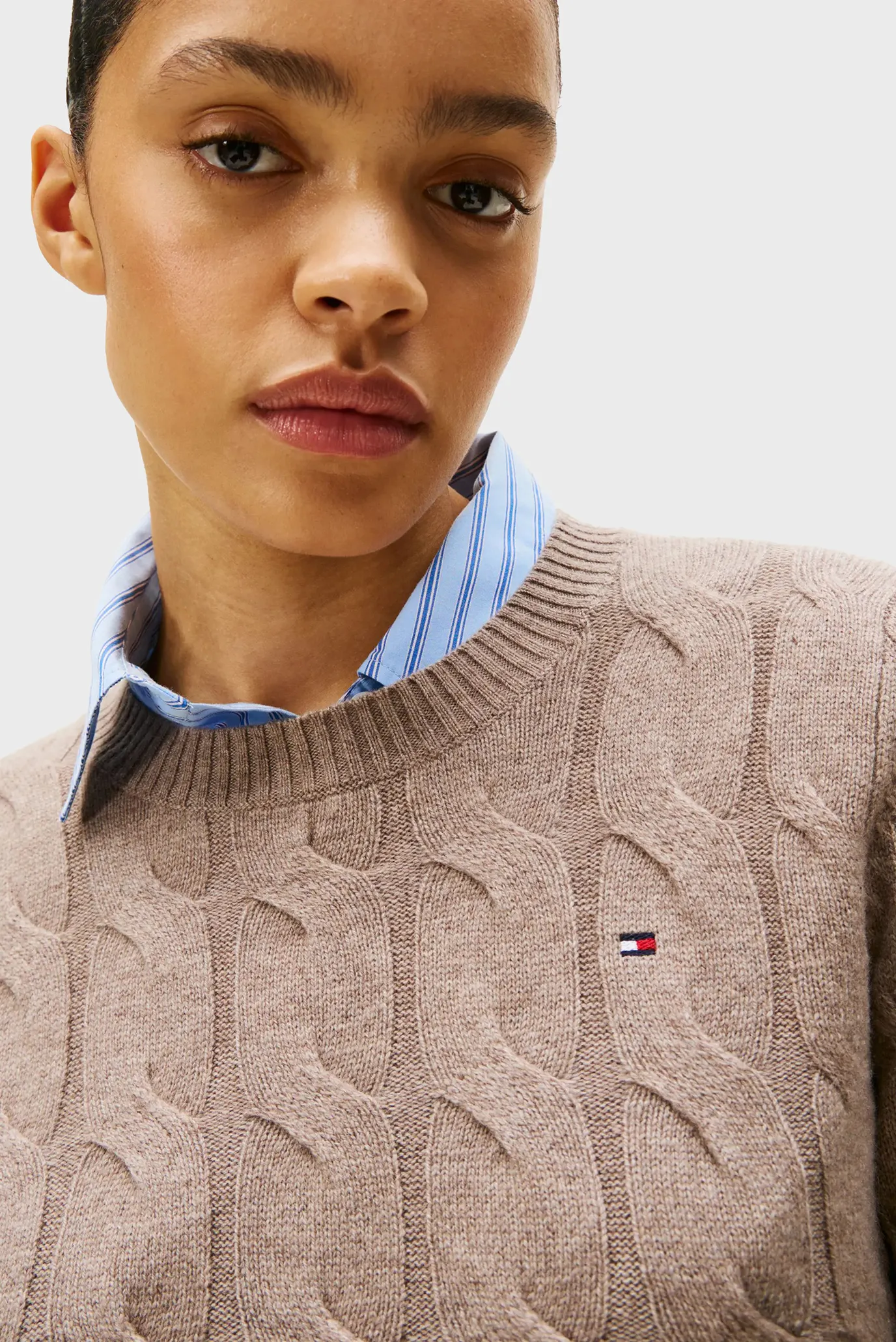 Женский бежевый шерстяной джемпер SOFT 4