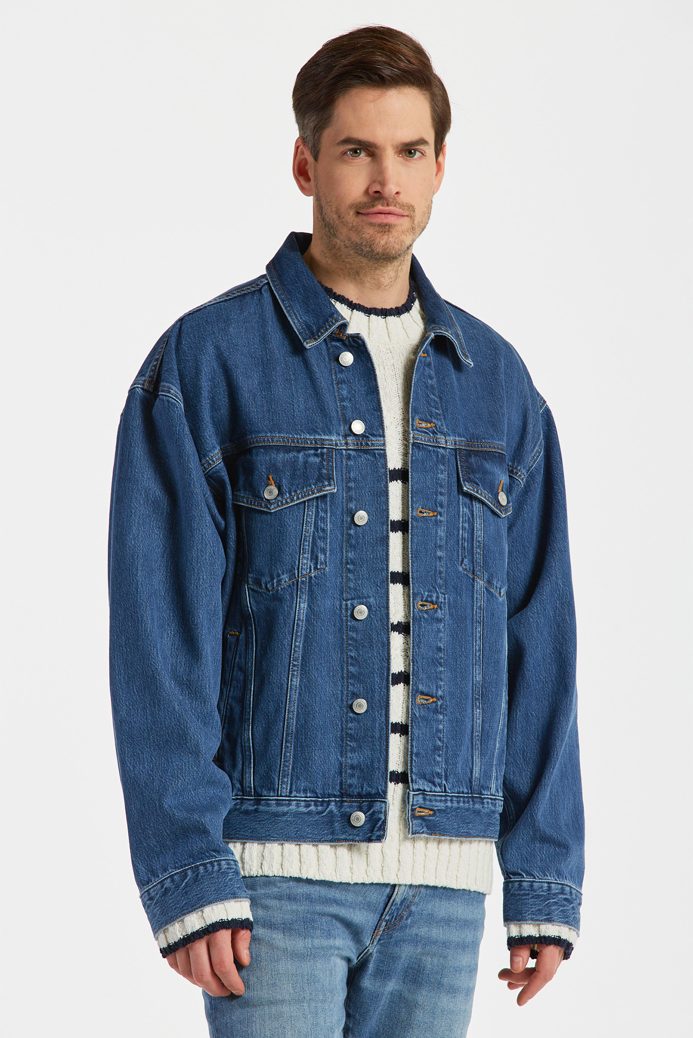 Чоловіча синя джинсова куртка 1