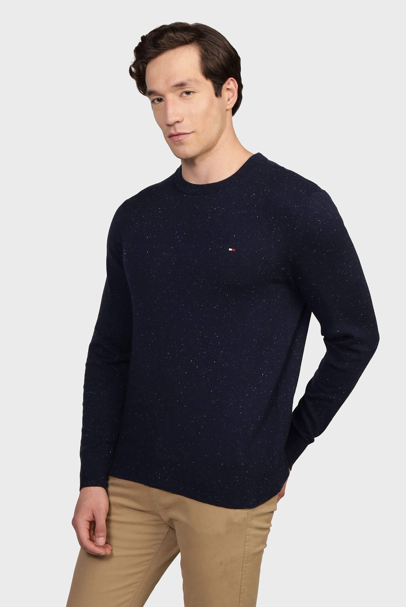 Чоловічий темно-синій джемпер PIMA ORG CTN CASHMERE CREW NECK 1