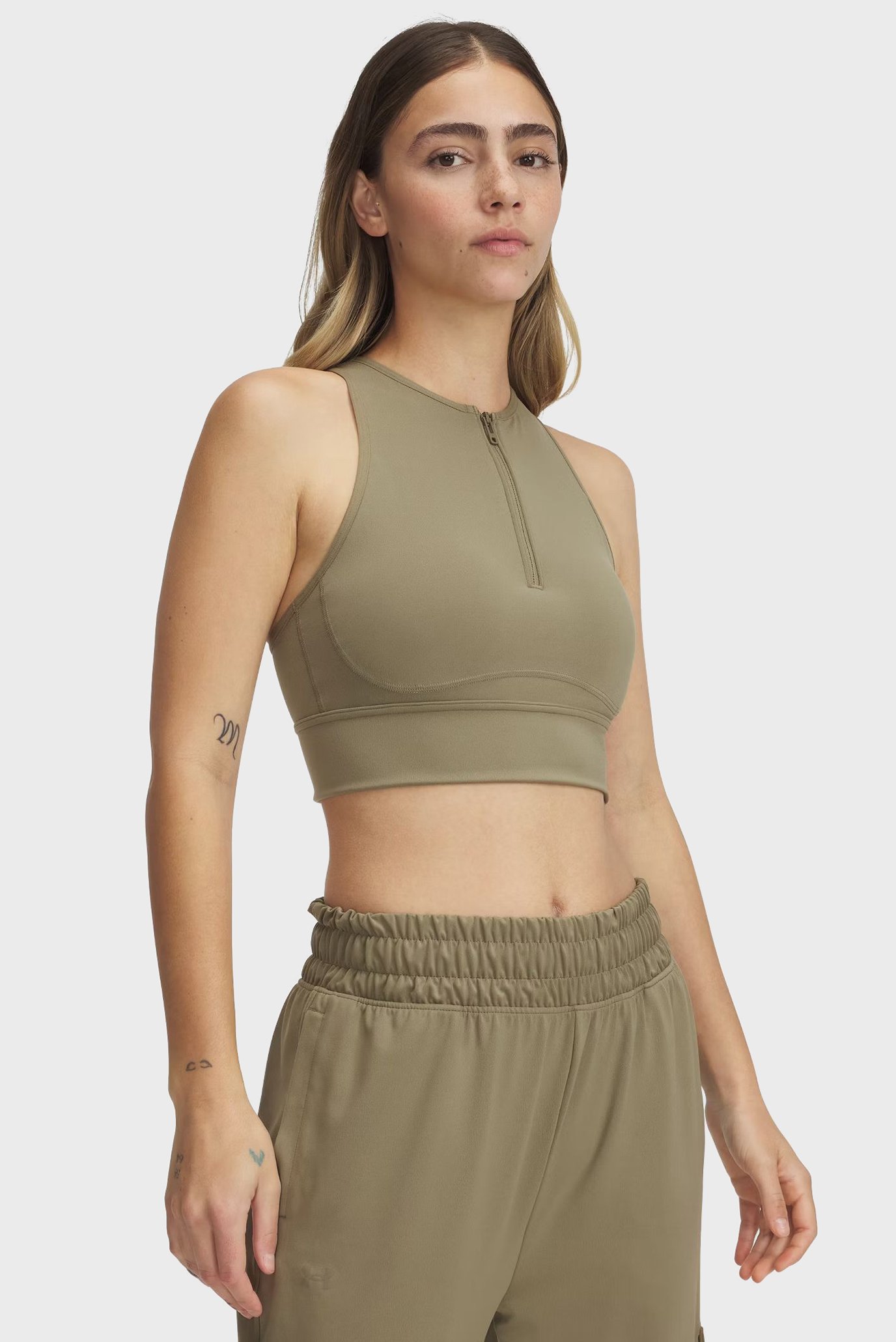 Женский оливковый топ Meridian Zip Tank Оливковый XS Under Armour 6000361-251 Женский оливковый топ Meridian Zip Tank Оливковый XS Under Armour 6000361-251