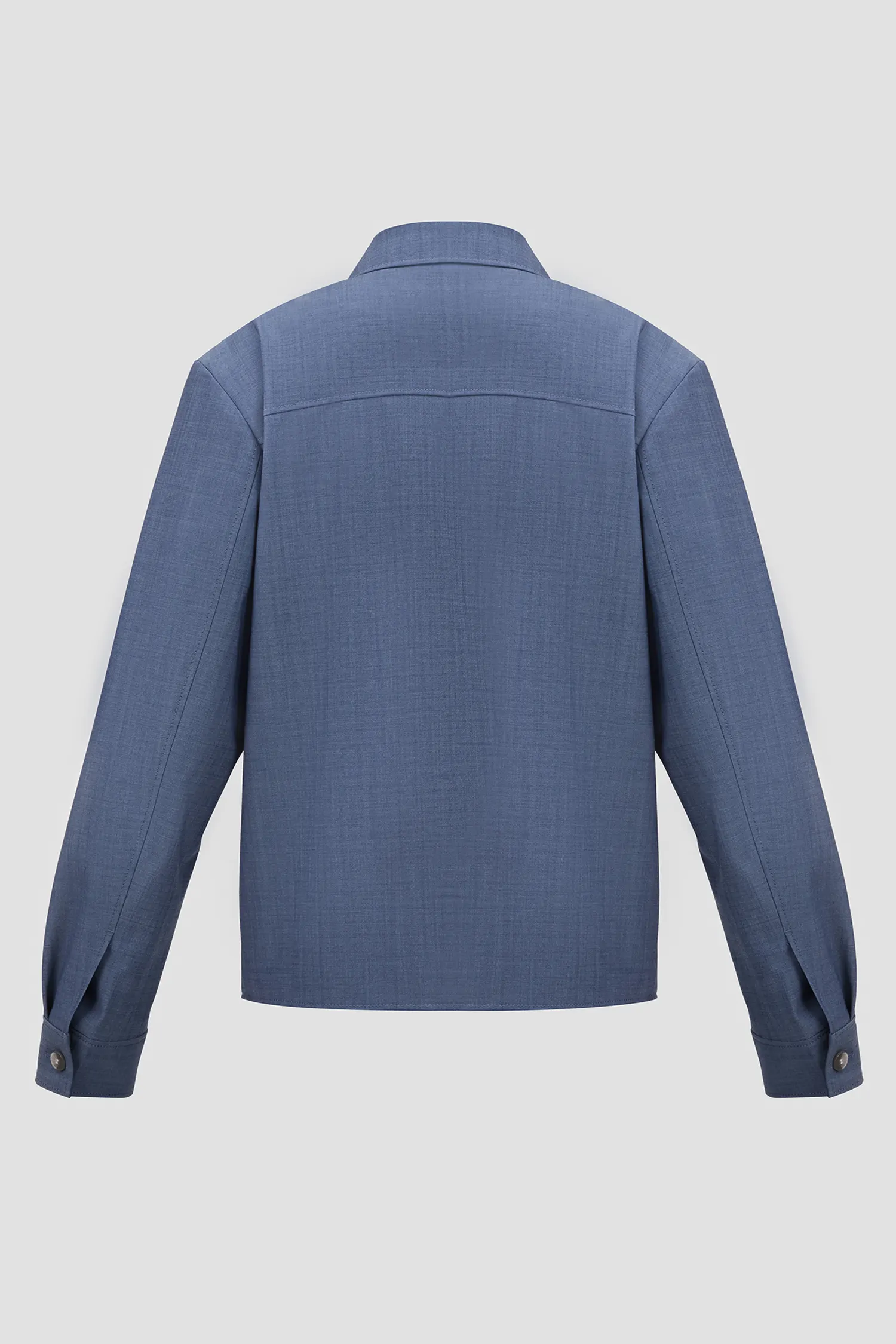 Мужской синий шерстяной пиджак 2