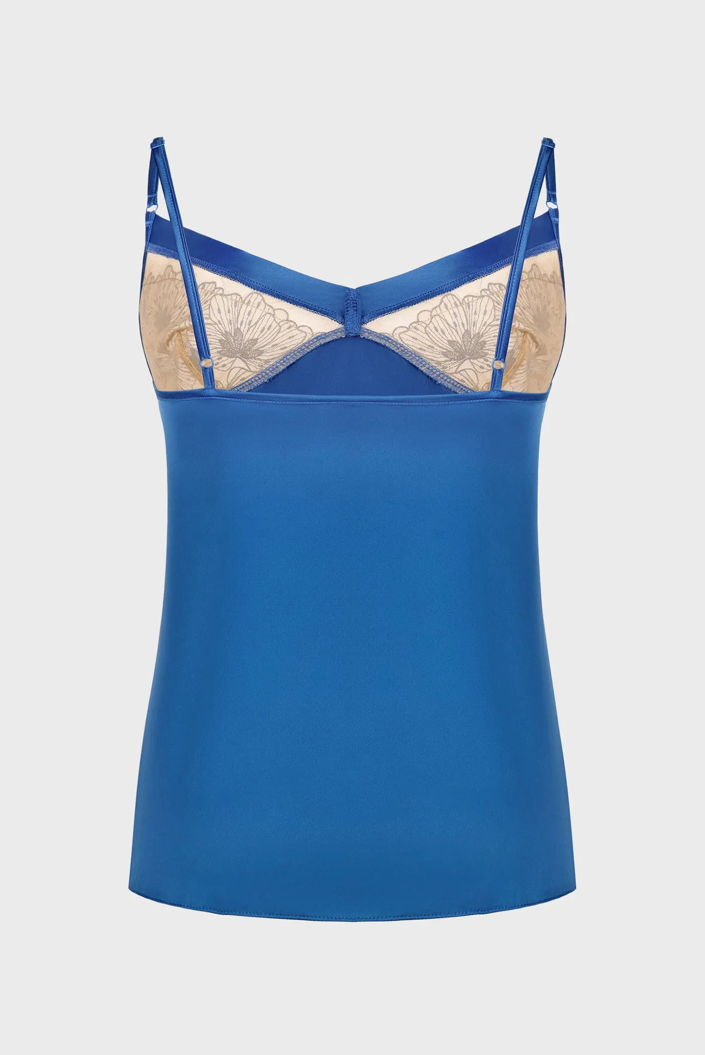 Жіноча синя піжама (топ, шорти) 3