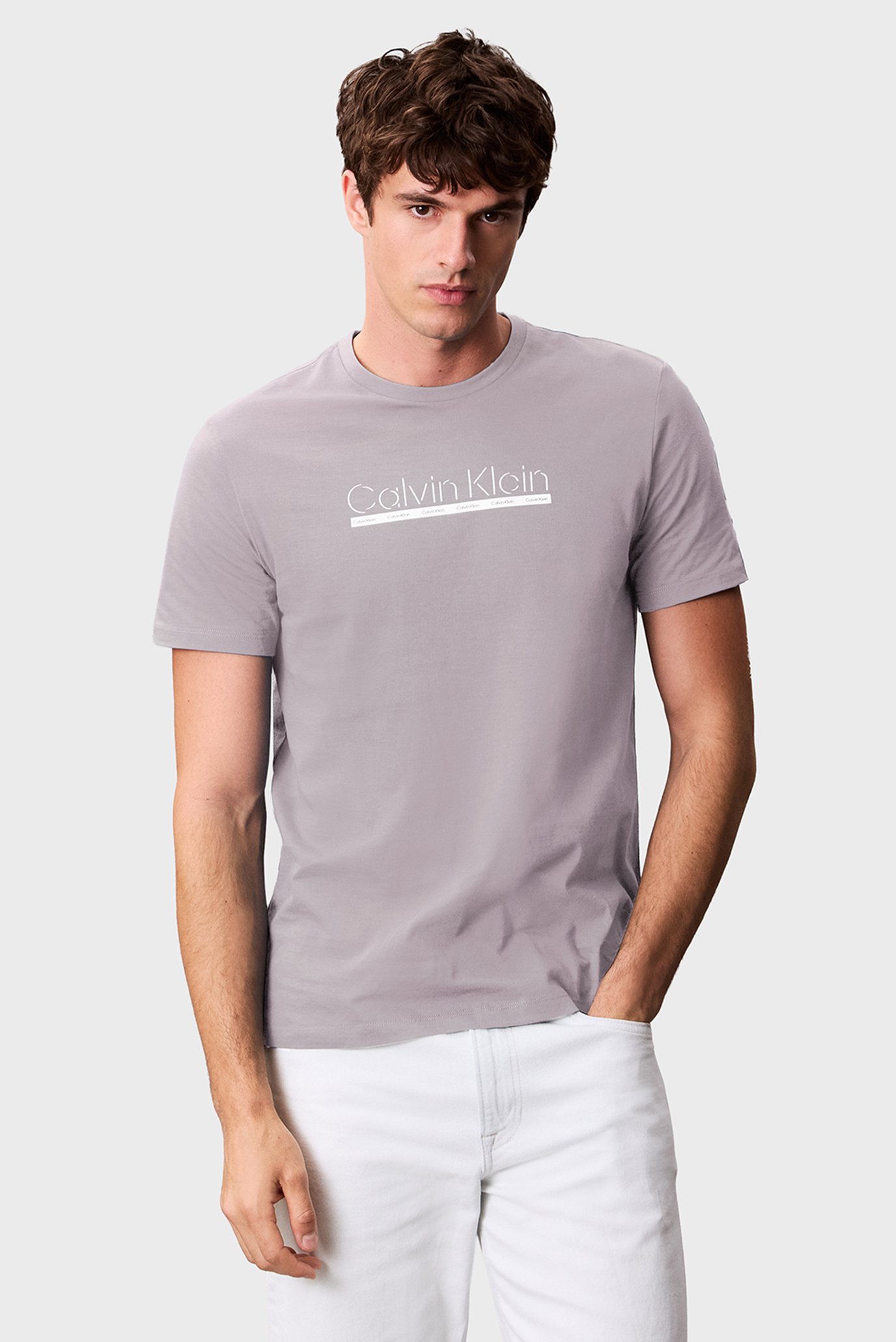 Мужская серая футболка OUTLINE TAPE GRAPHI Серый XXL Calvin Klein LV04RC852G Мужская серая футболка OUTLINE TAPE GRAPHI Серый XXL Calvin Klein LV04RC852G