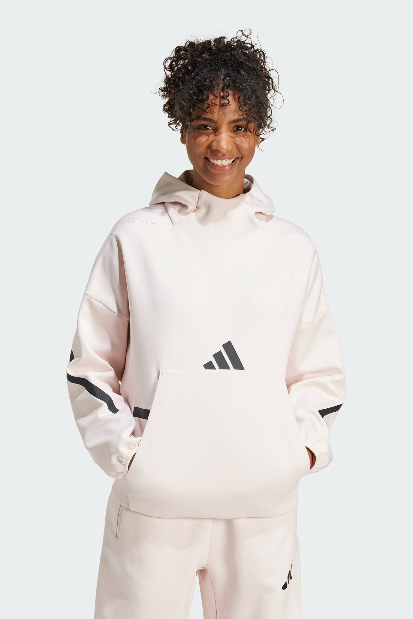 Жіноче пудрове худі adidas Z.N.E. 1