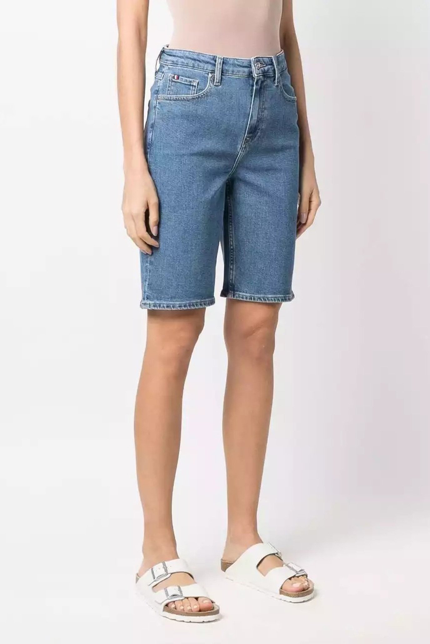 Женские синие джинсовые шорты DNM CLASSIC STRAIGHT SHORT AURA 1