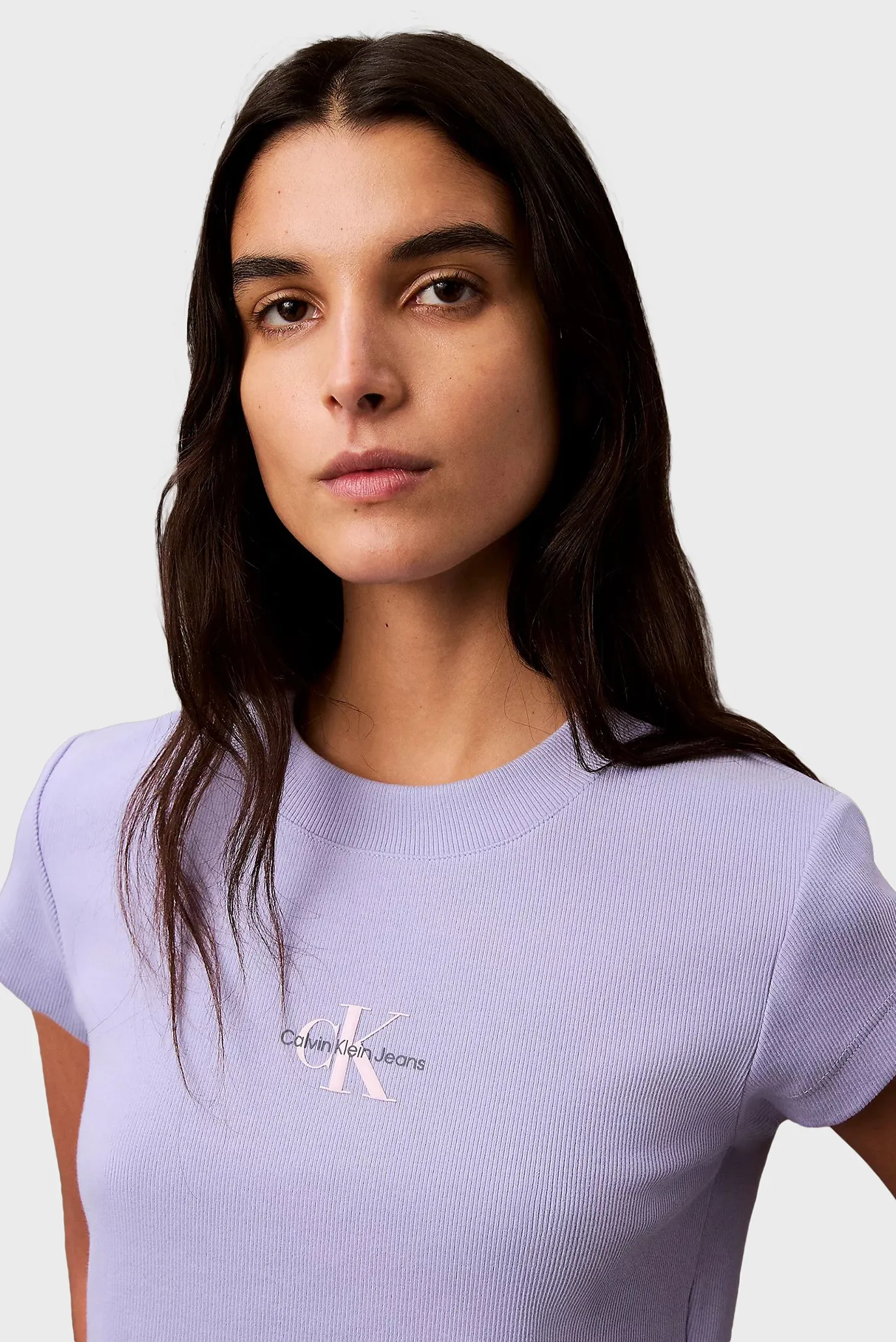 Женская сиреневая футболка MONOGRAM BABY TEE 5