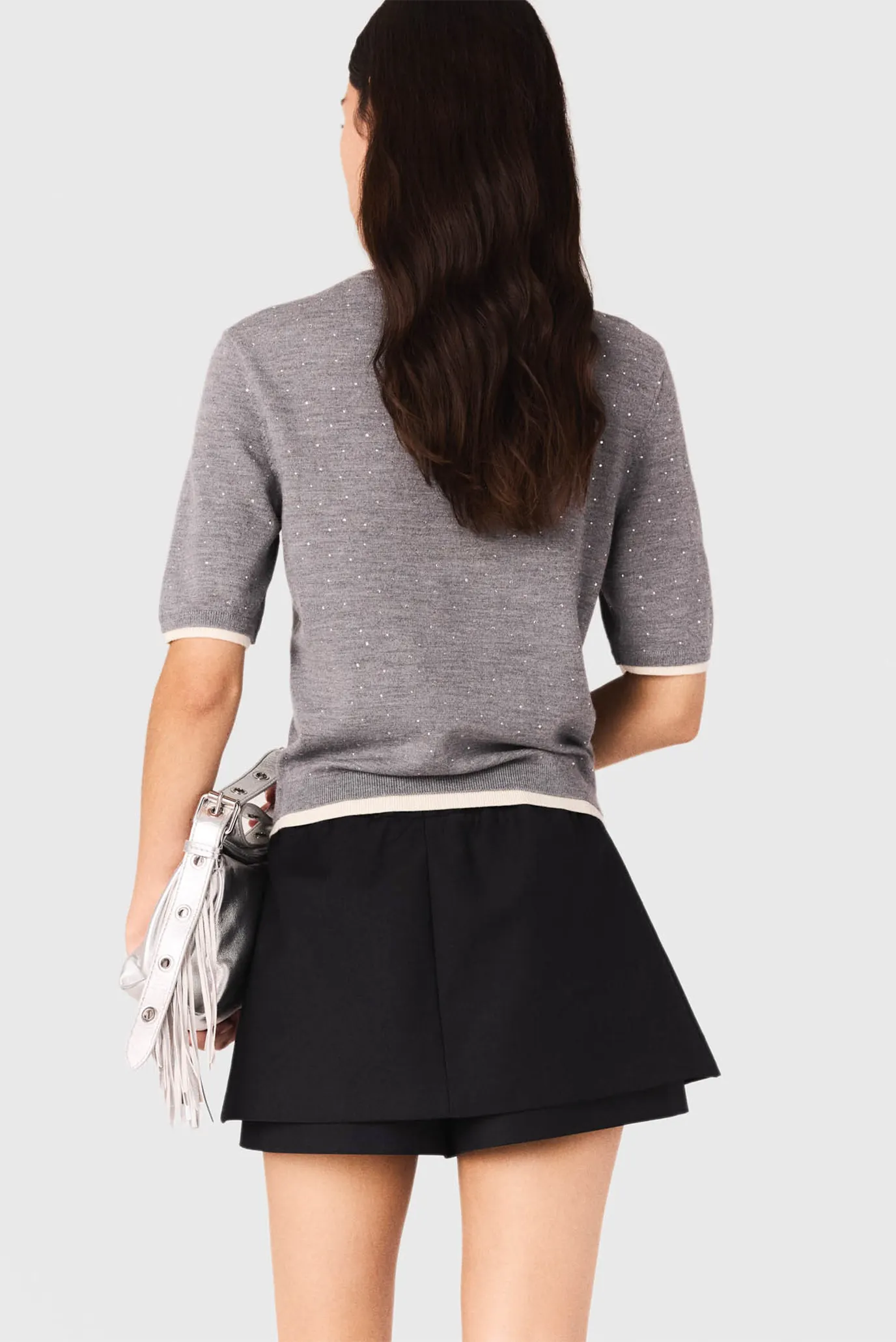 Жіночий сірий вовняний джемпер 4