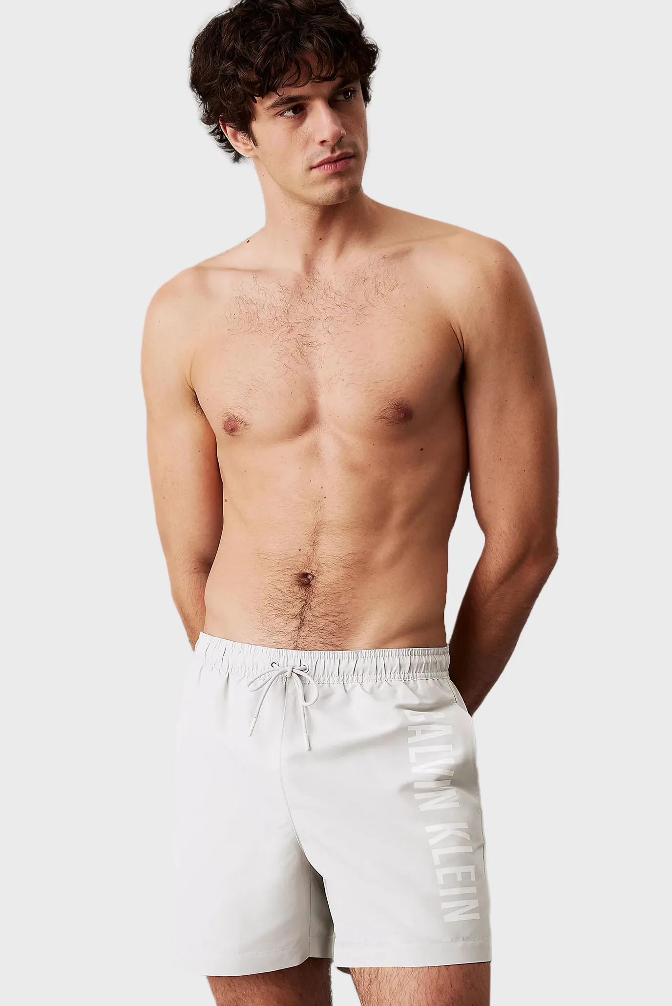 Чоловічі світло-сірі плавальні шорти 1