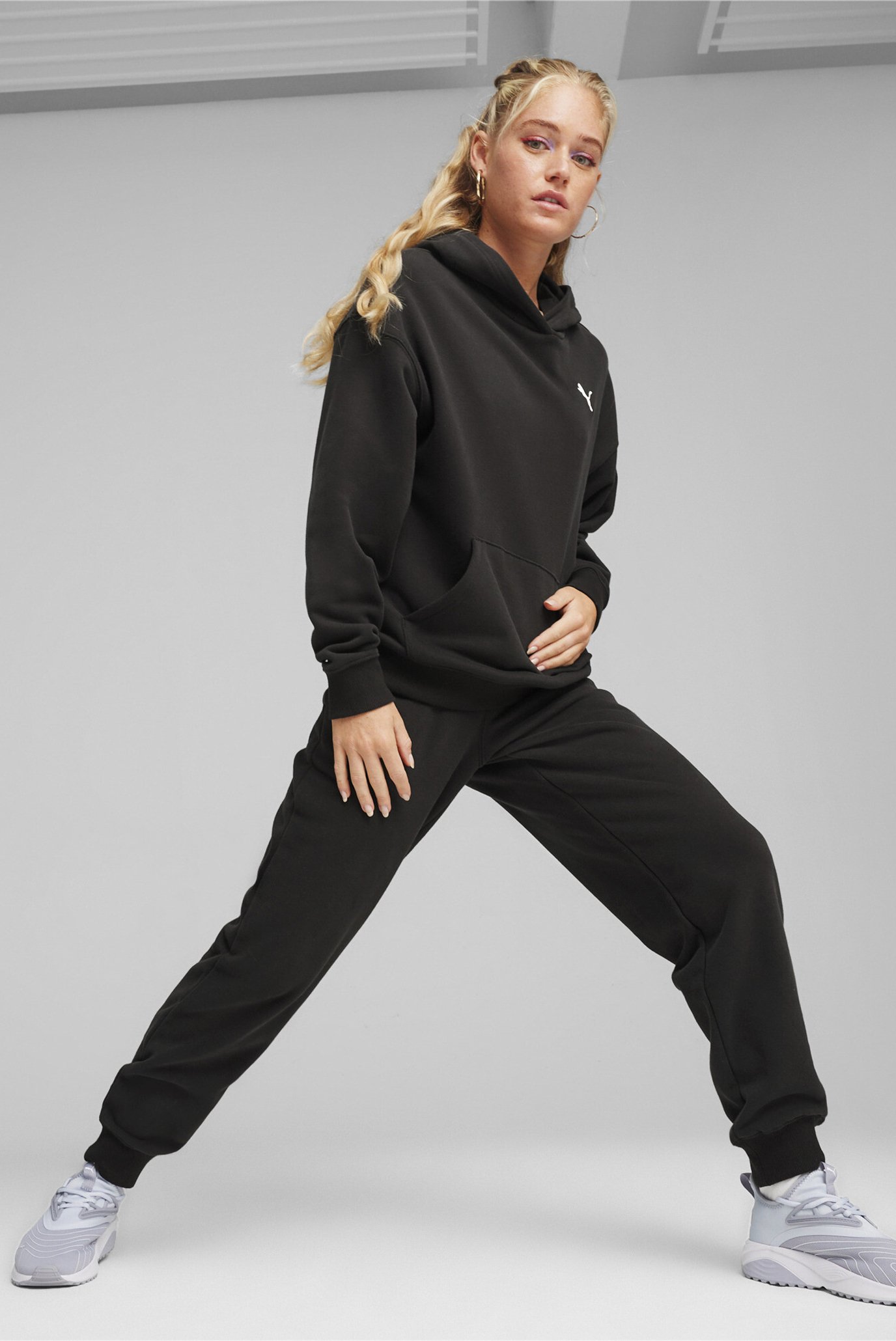 Женский черный спортивный костюм (худи, брюки) Loungewear Women's Track Suit 1
