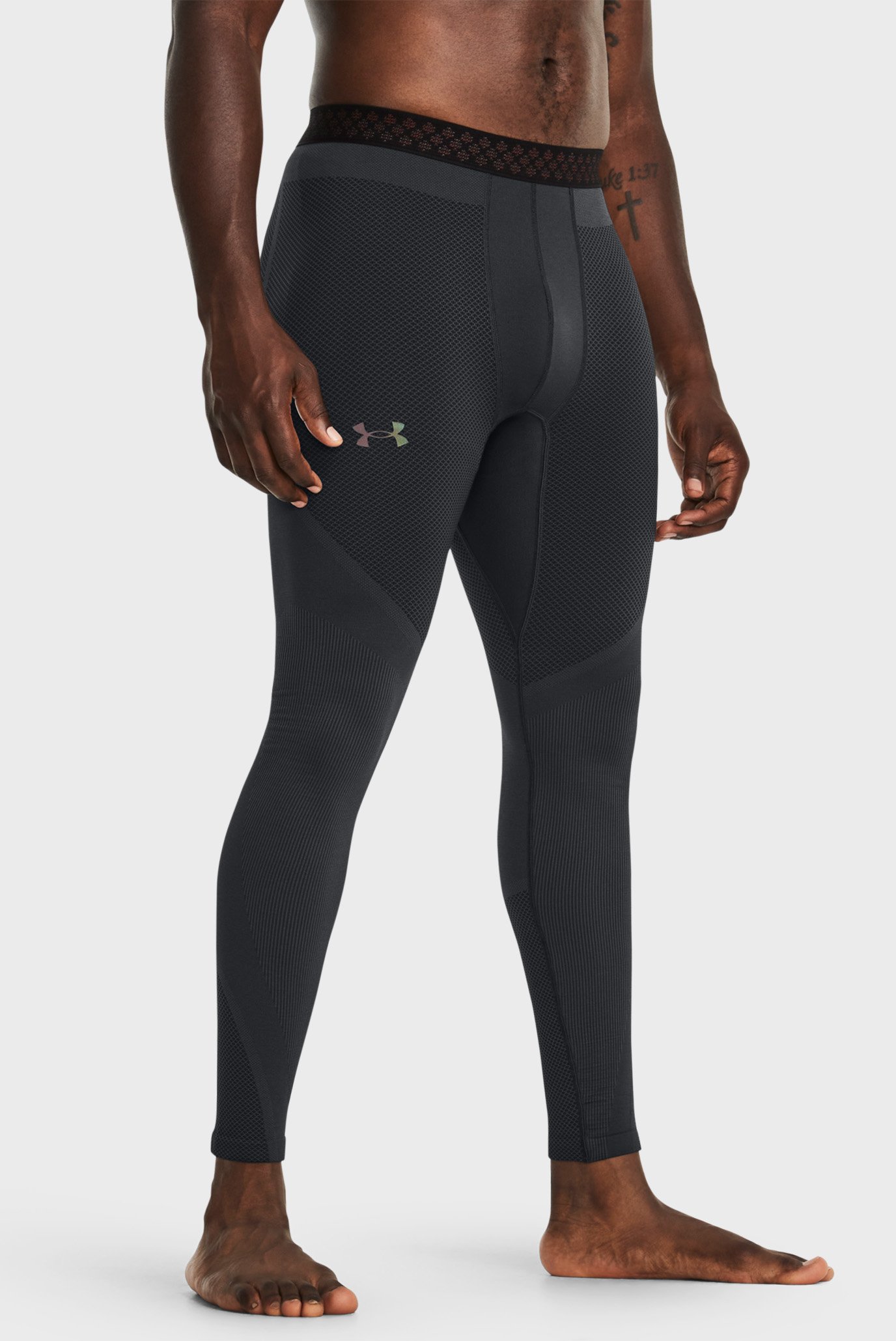 Чоловічі чорні тайтси UA CG Rush Seamless Legging 1