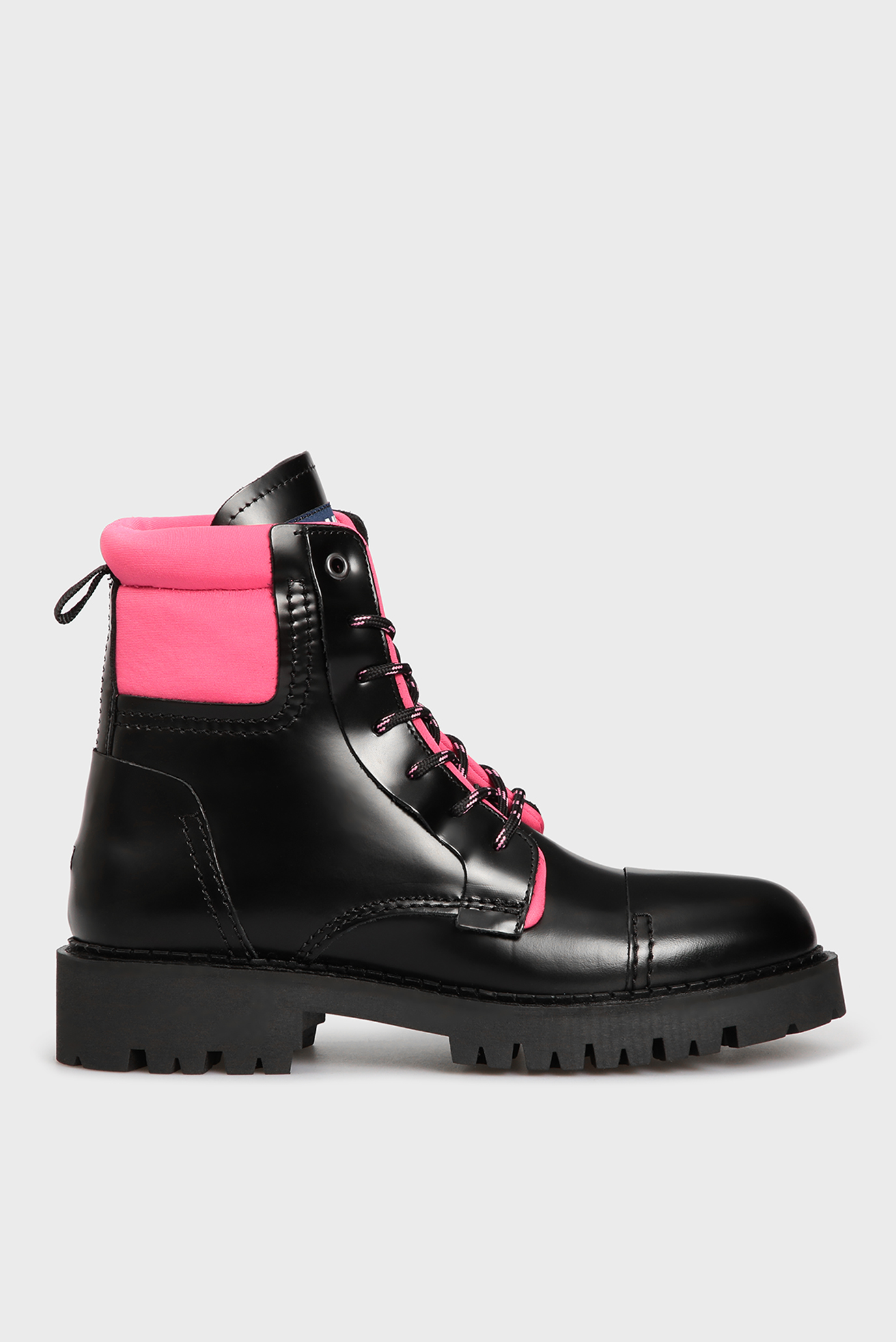 Женские черные кожаные ботинки FASHION POP COLOUR 0GK R 1
