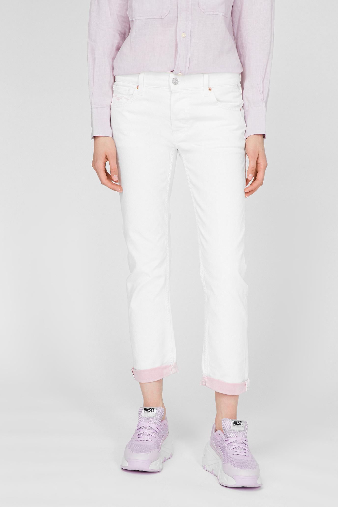 Женские белые джинсы 1