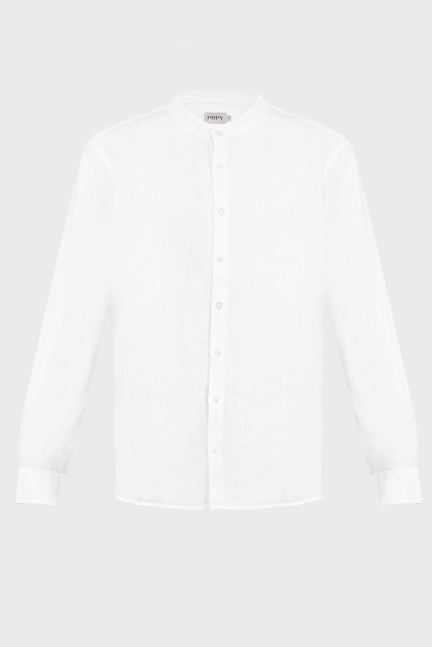 Мужская белая льняная рубашка 1