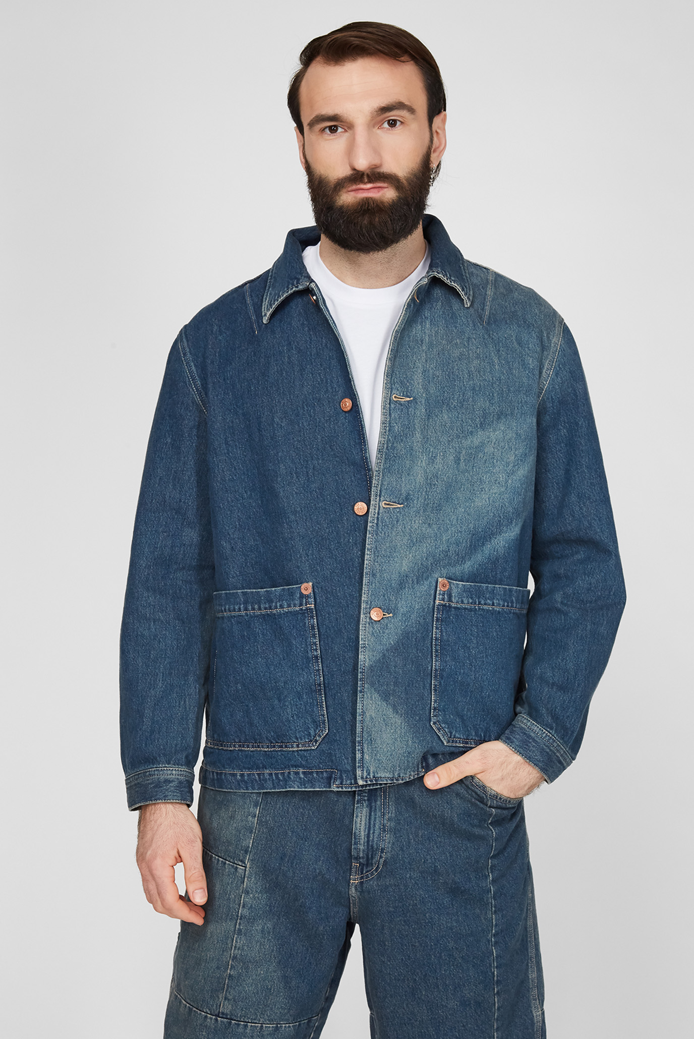 Чоловіча синя джинсова куртка D-ROLK-SP 1