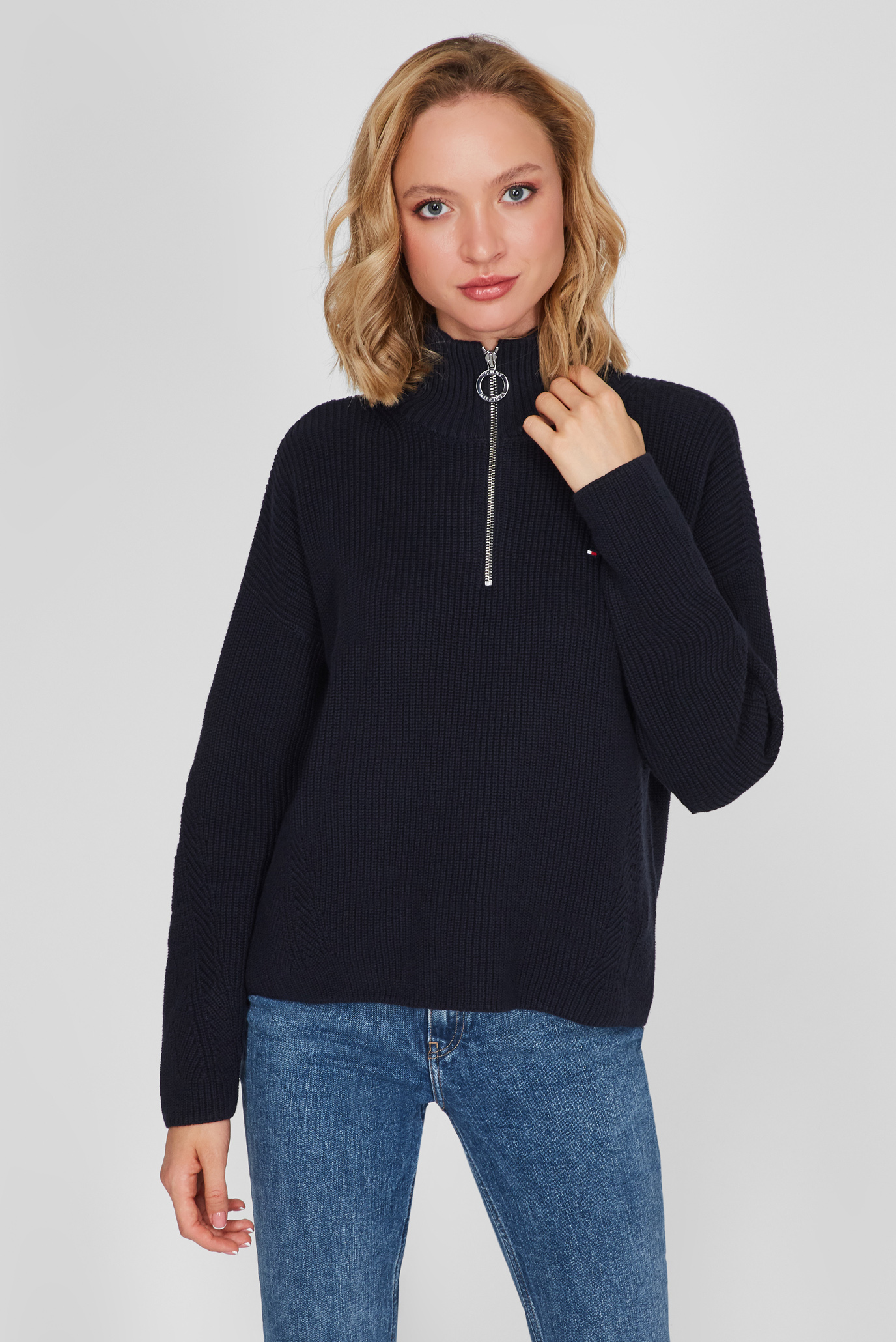 Женская темно-синяя кофта Tommy Hilfiger WW0WW31105 — MD-Fashion