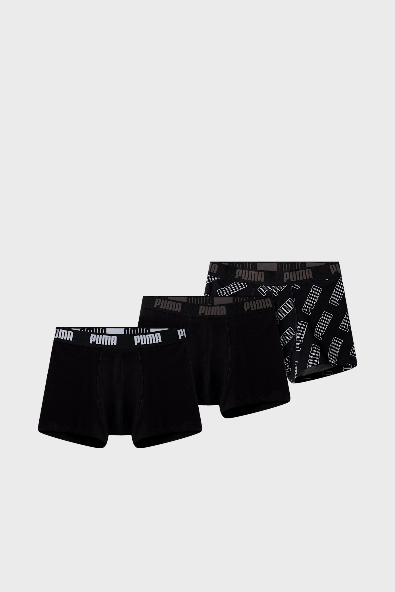 Чоловічі чорні боксери (3 шт) PUMA MEN BOXER BRIEFS 1