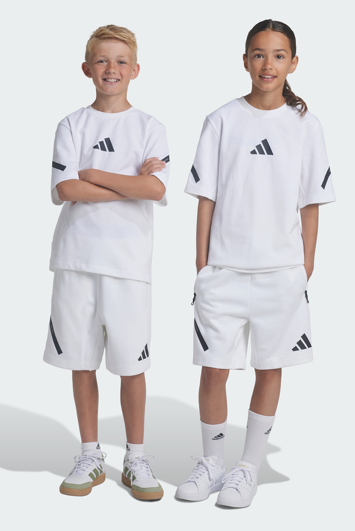 Детские белые шорты adidas Z.N.E. Kids 1