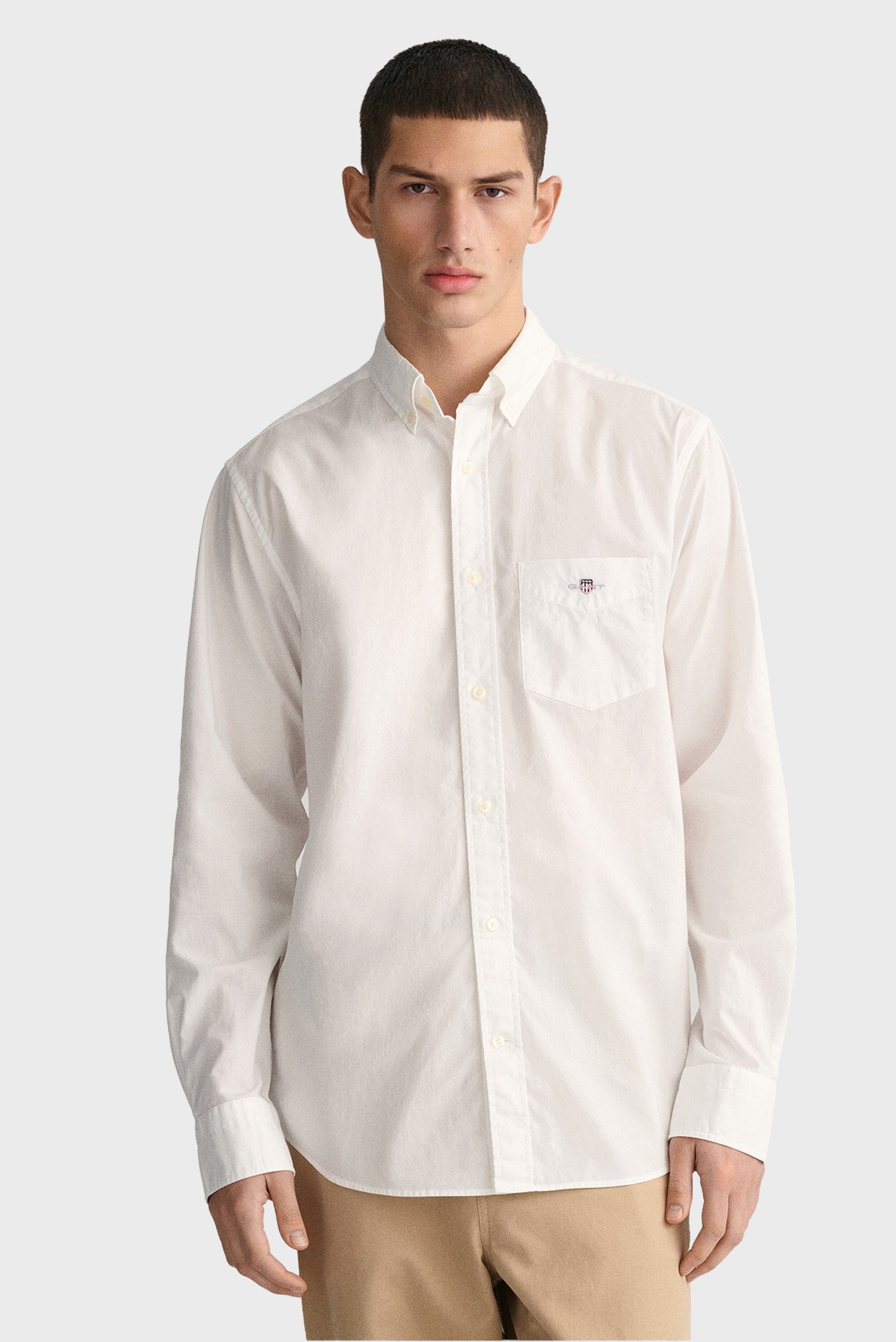 Мужская белая рубашка REG POPLIN 1
