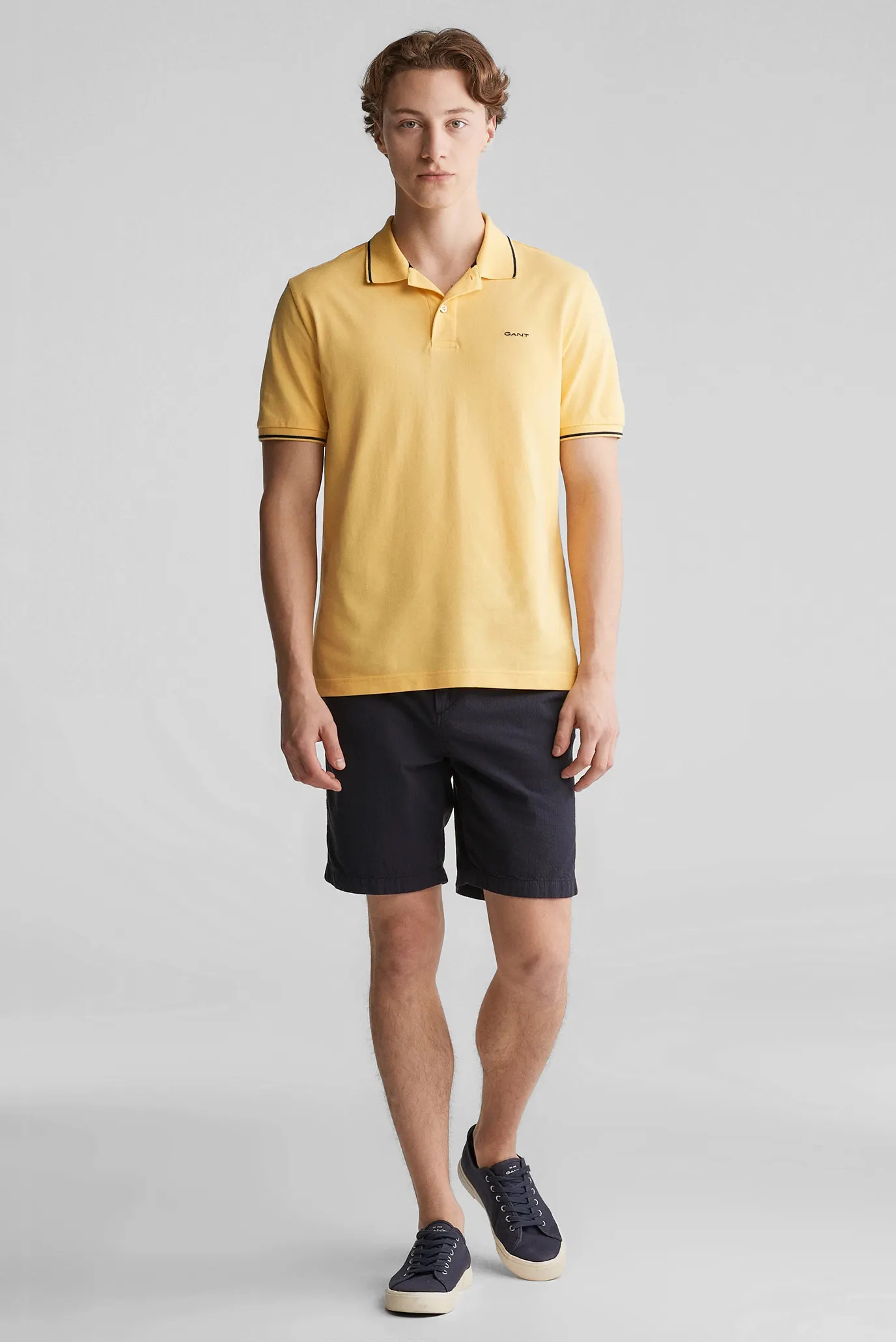 Чоловіче жовте поло TIPPING SS PIQUE POLO 2