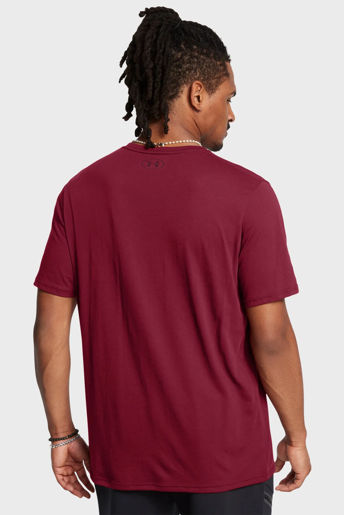 Мужская бордовая футболка UA TEAM ISSUE WORDMARK SS 2