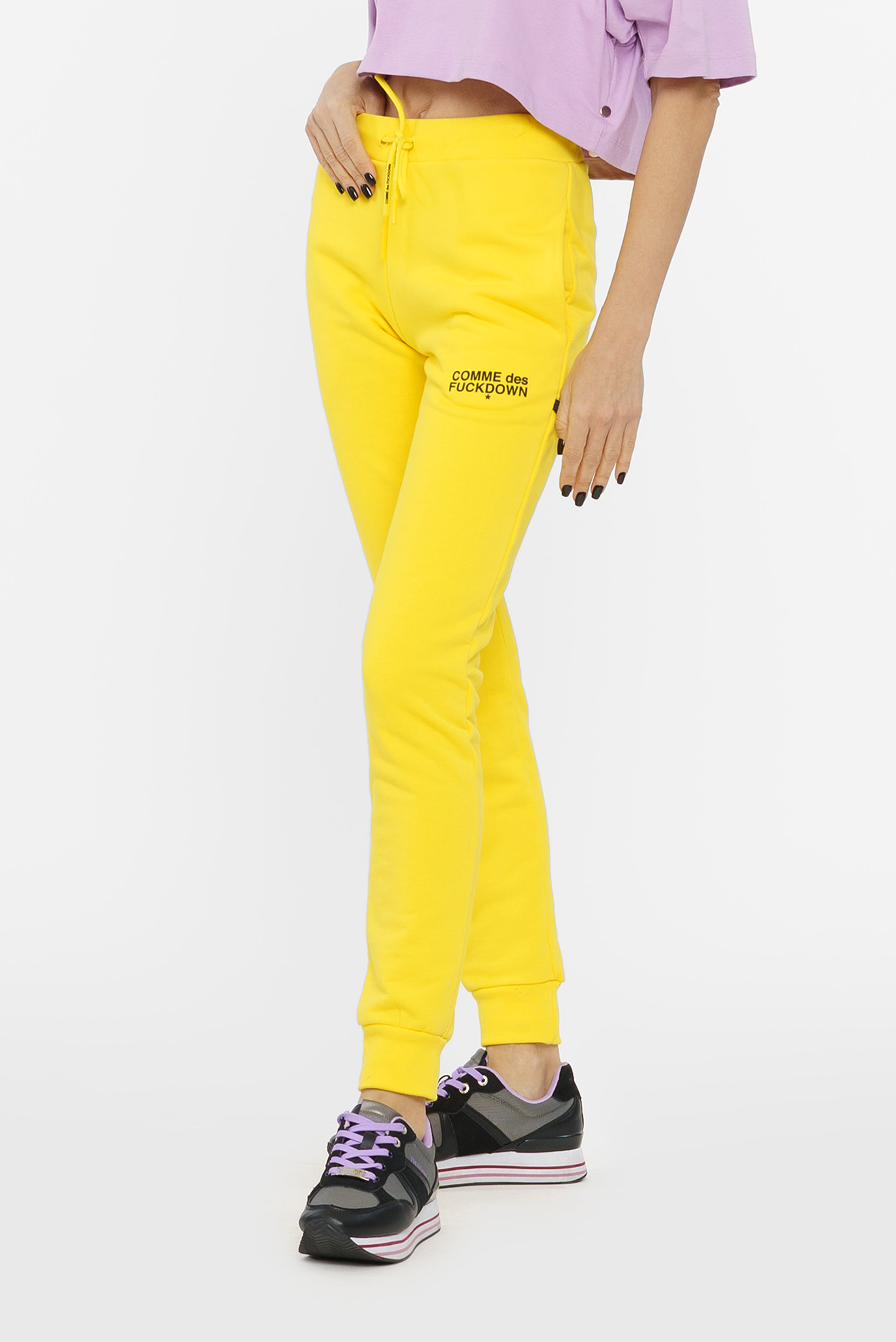 Женские желтые спортивные брюки 1