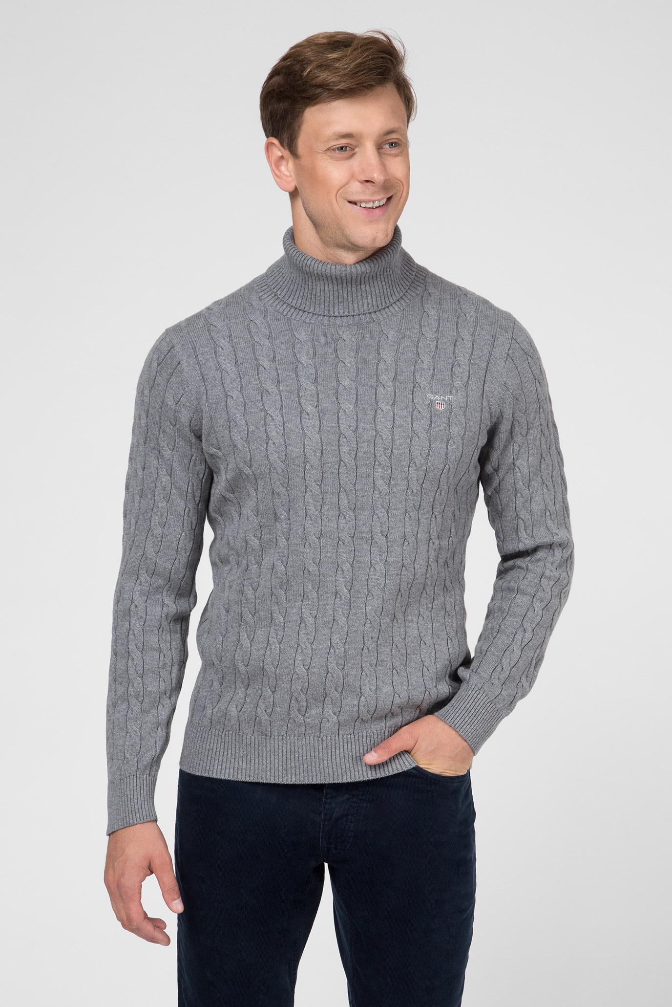 Чоловічий сірий светр 1
