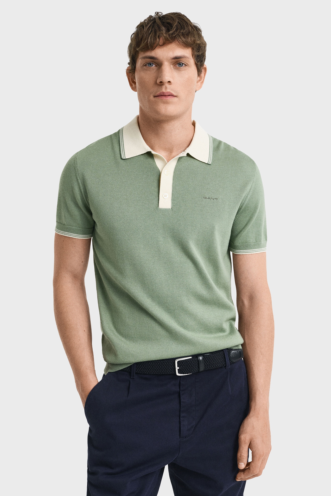 Мужское зеленое поло MODAL BLEND Зеленый L Gant 8030237 Мужское зеленое поло MODAL BLEND Зеленый L Gant 8030237