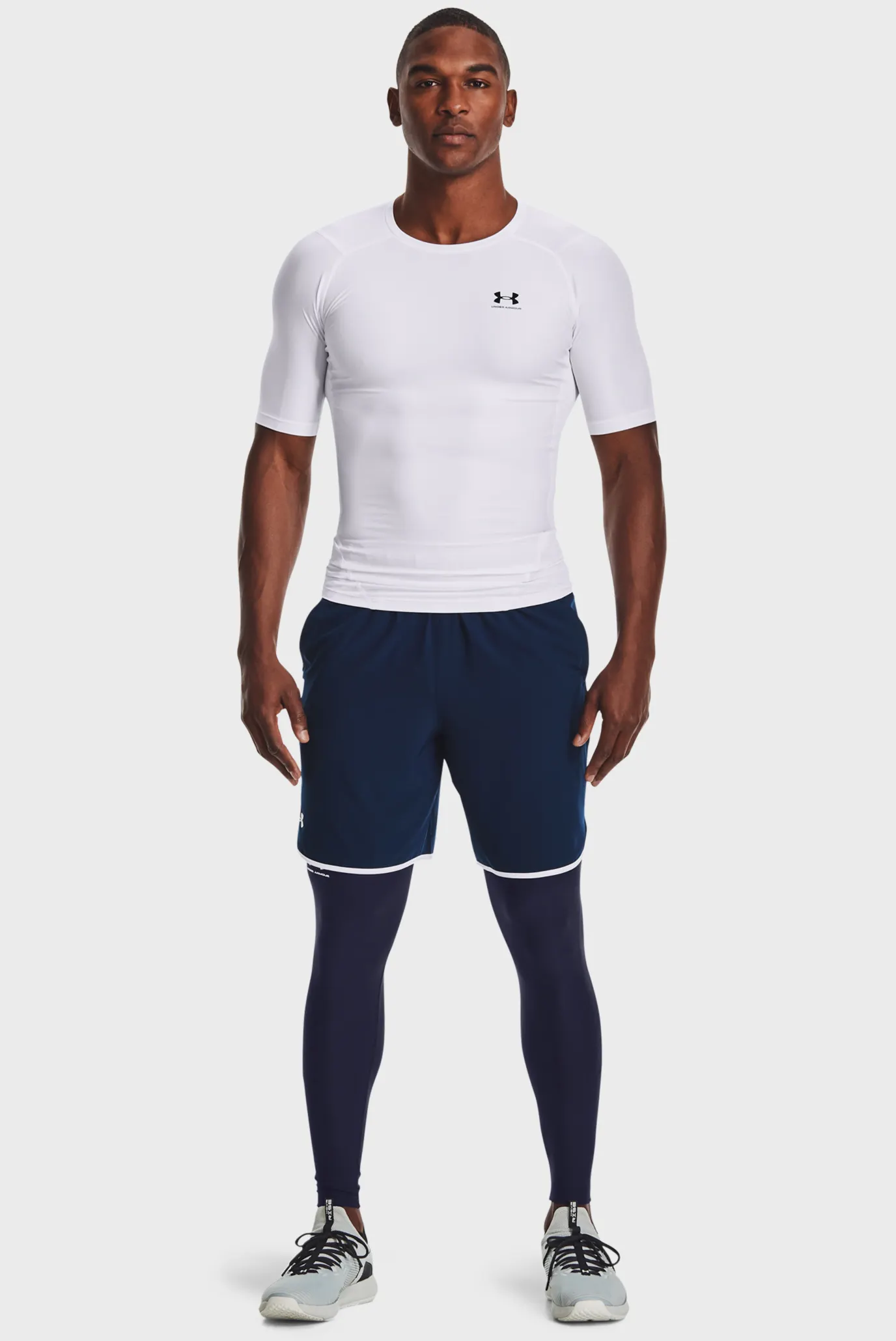 Чоловічі темно-сині тайтси UA HG Armour Leggings 2