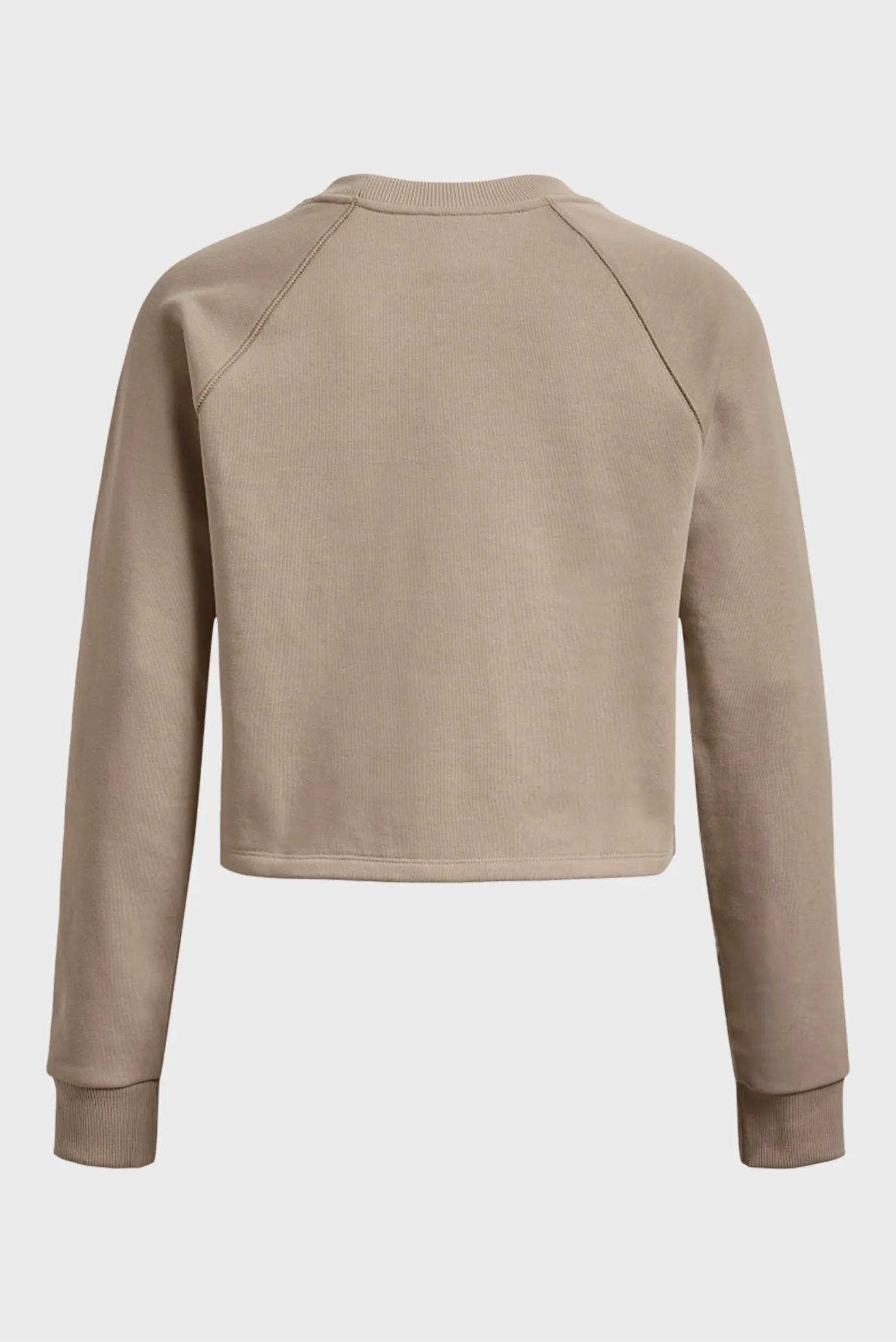 Женский бежевый свитшот UA Crop Terry LS BTG 6