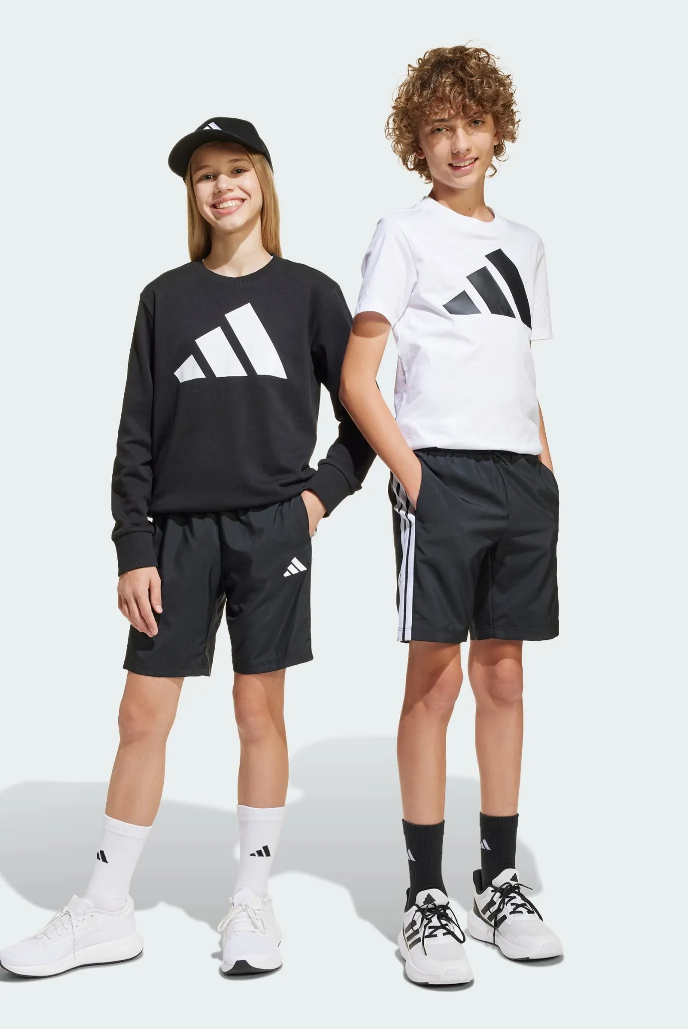 Детские черные шорты Essentials Climacool Kids 1