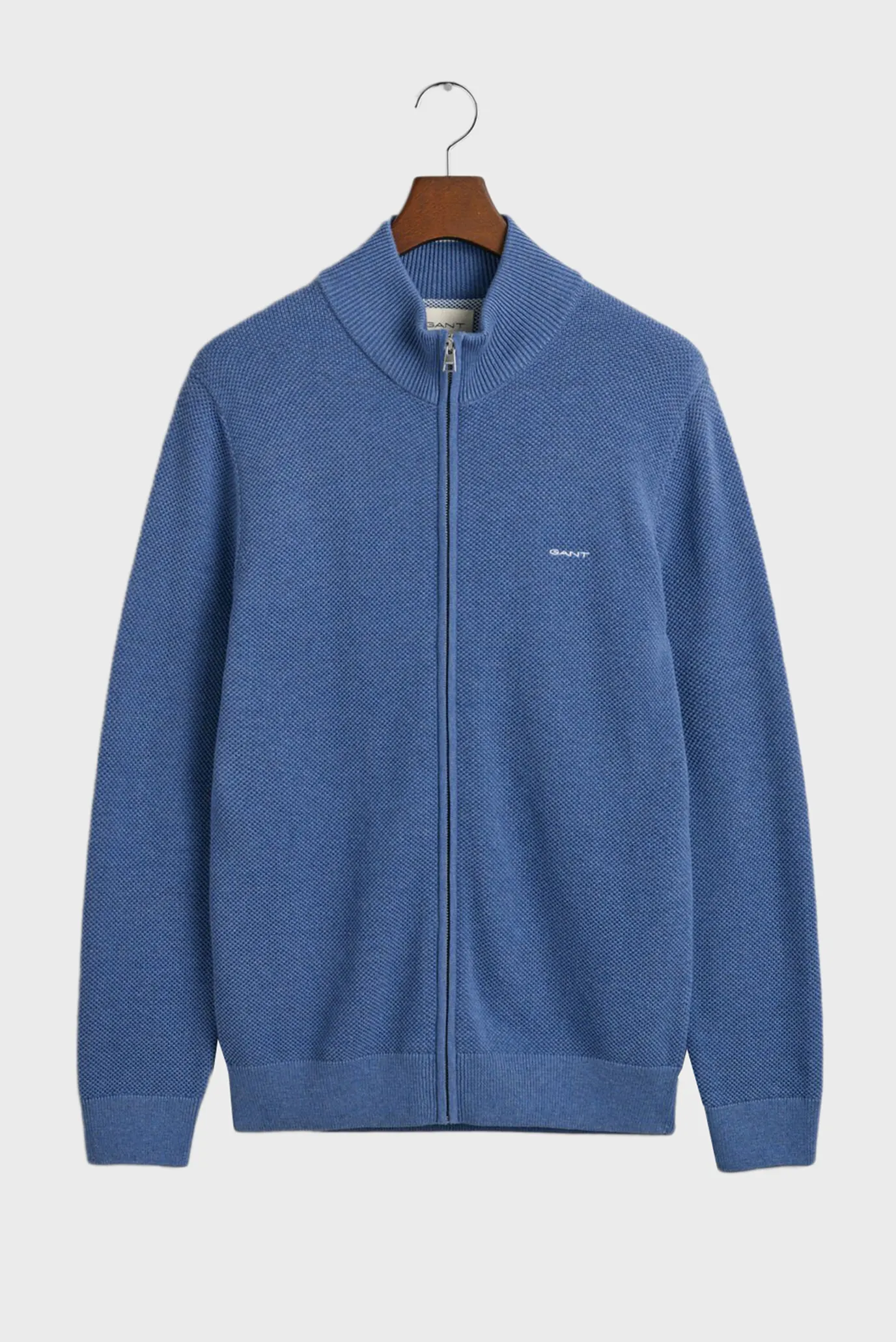 Мужской синий кардиган COTTON PIQUE ZIP 5