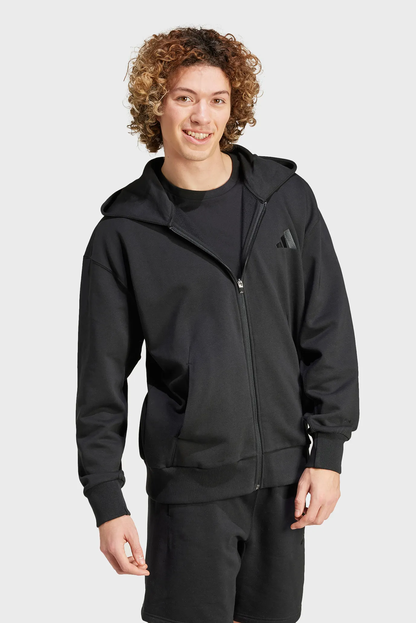Мужское черное худи ALL SZN Fleece Full-Zip adidas IX1249 — MD-Fashion