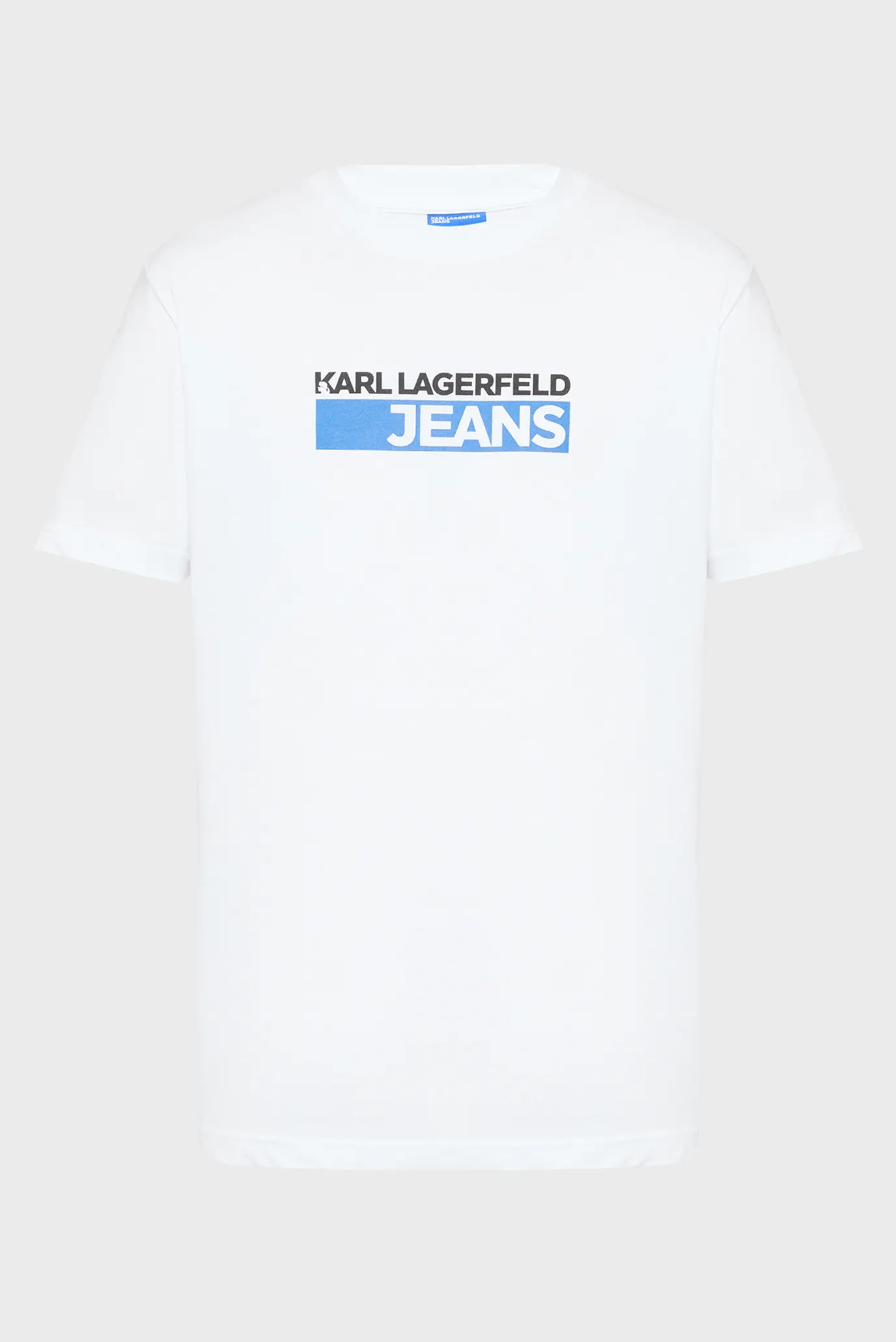 Мужская белая футболка slim logo tee 1