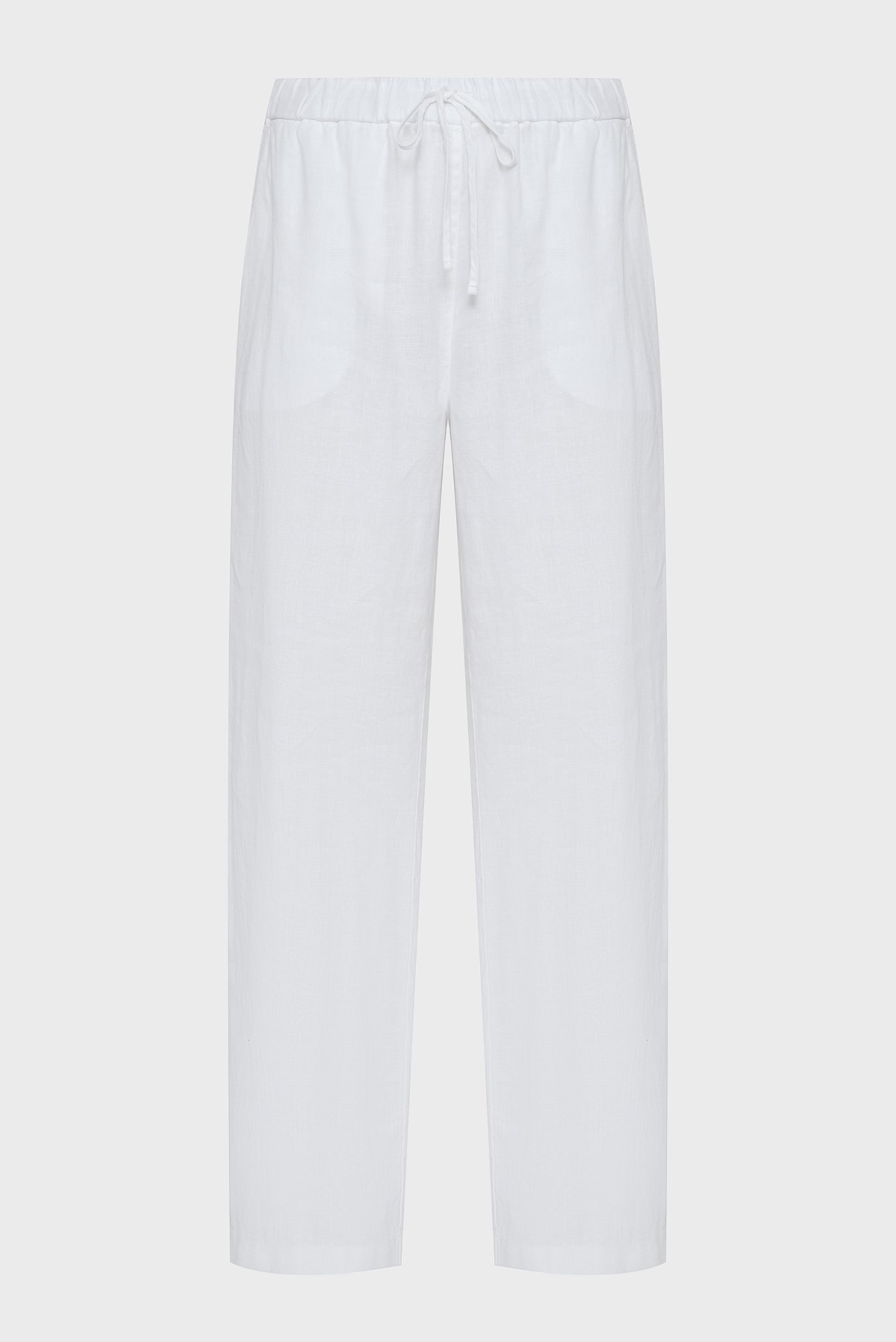 Женские белые льняные брюки 1
