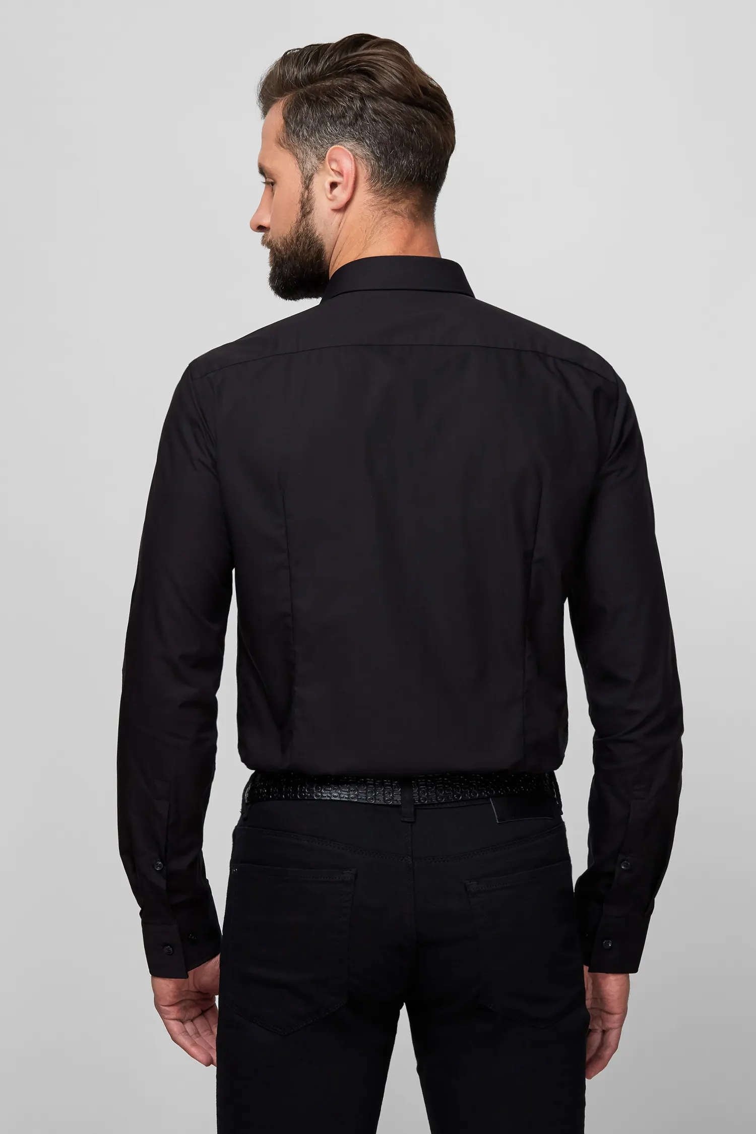 Мужская черная рубашка 5