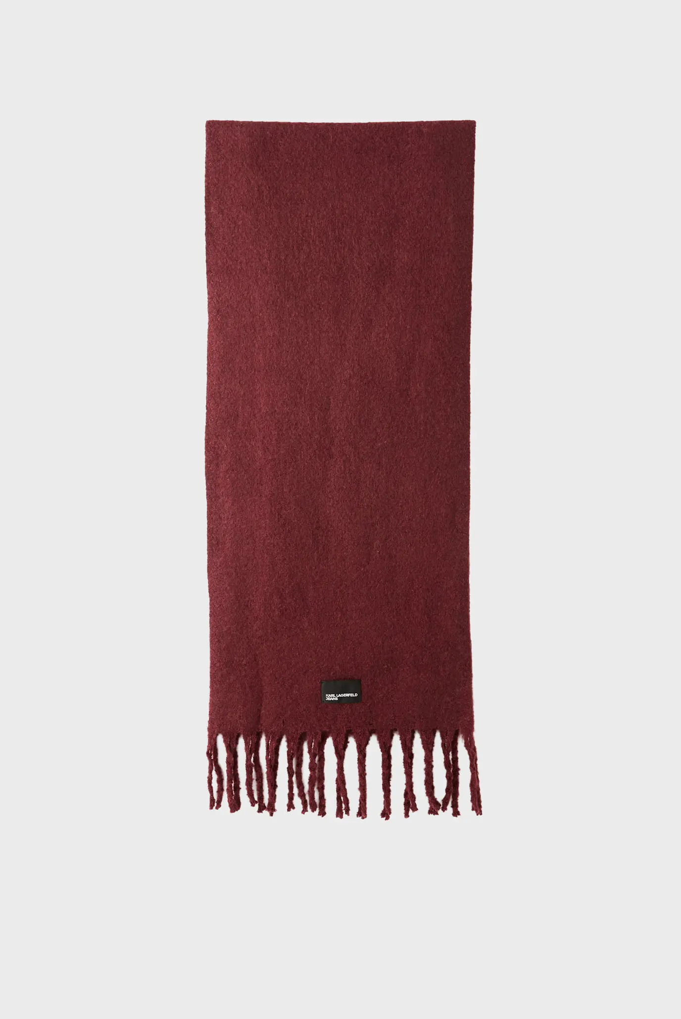 Жіночий бордовий шарф chunky 2