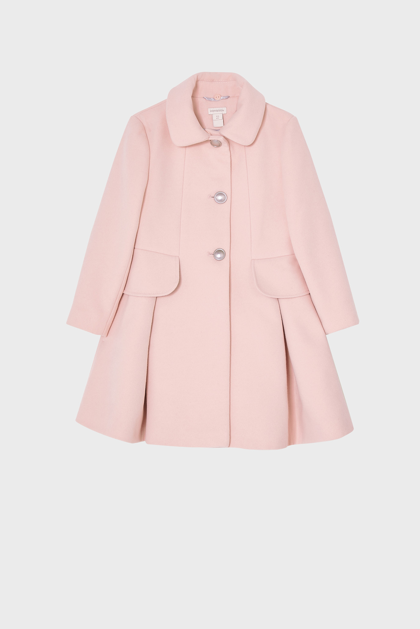 Детское розовое пальто BUSTLE BACK BOW COAT 1