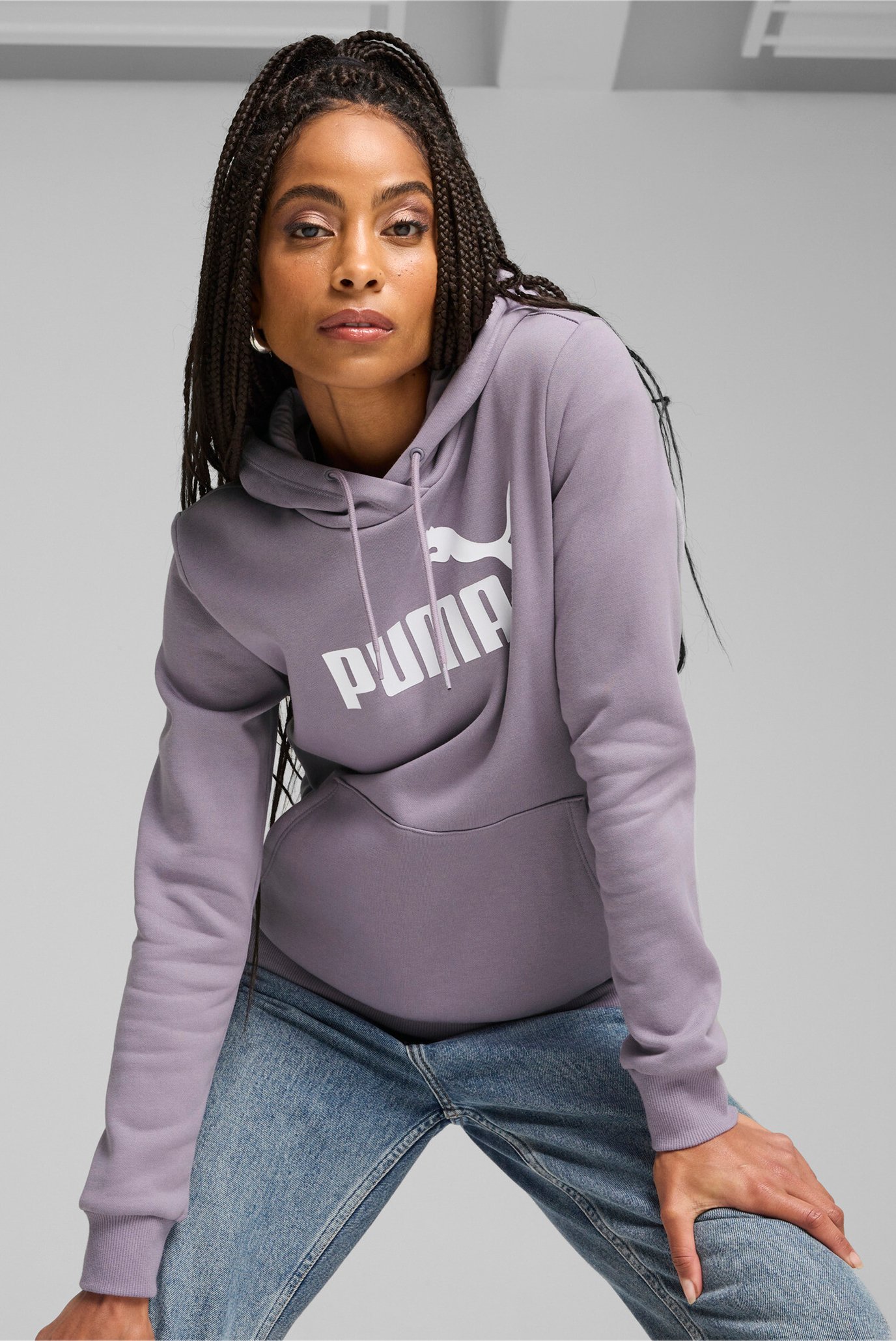 Жіноче бузкове худі Essentials Logo FL Women's Hoodie 1