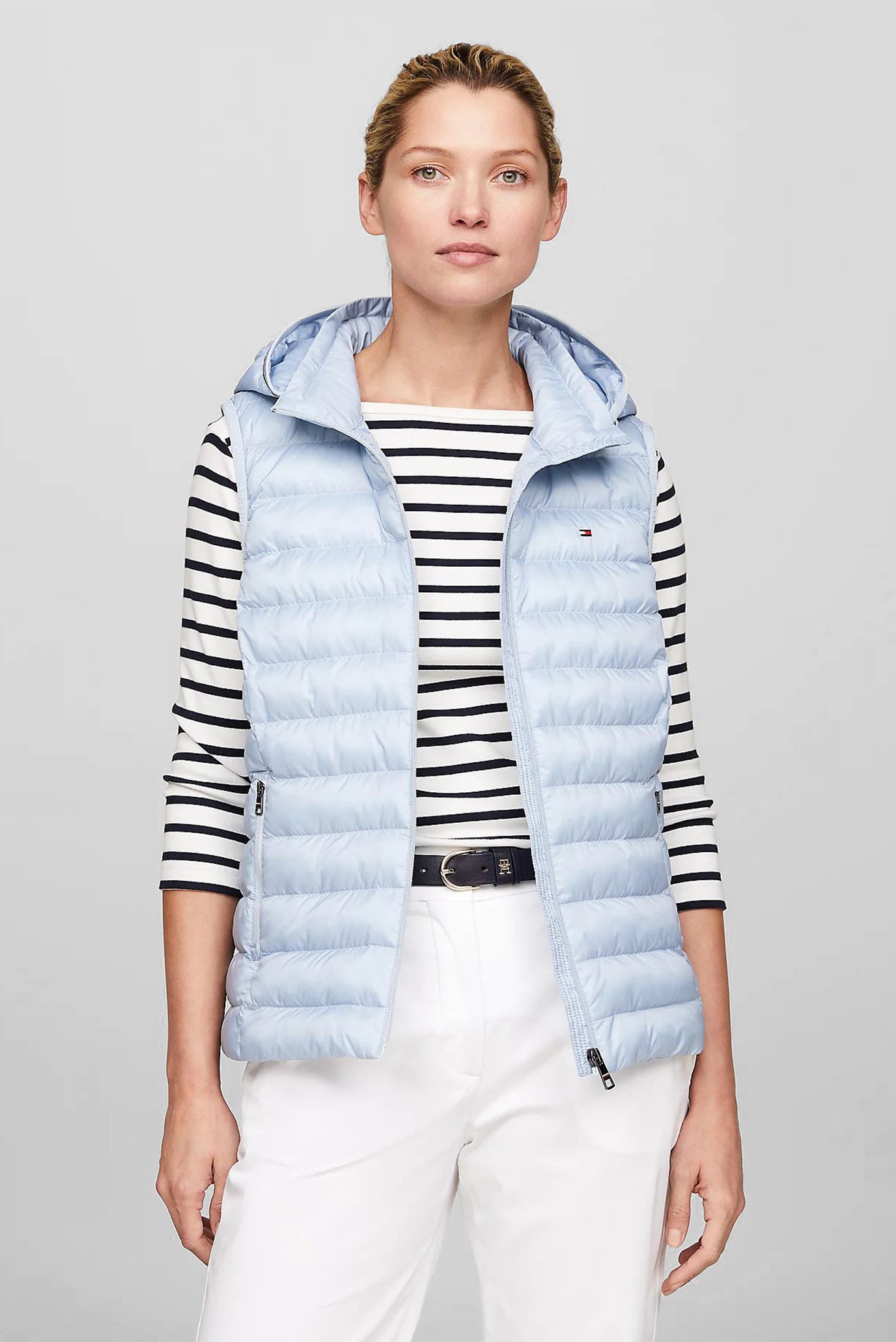 Женский голубой жилет LW PADDED GLOBAL STRIPE VEST 1