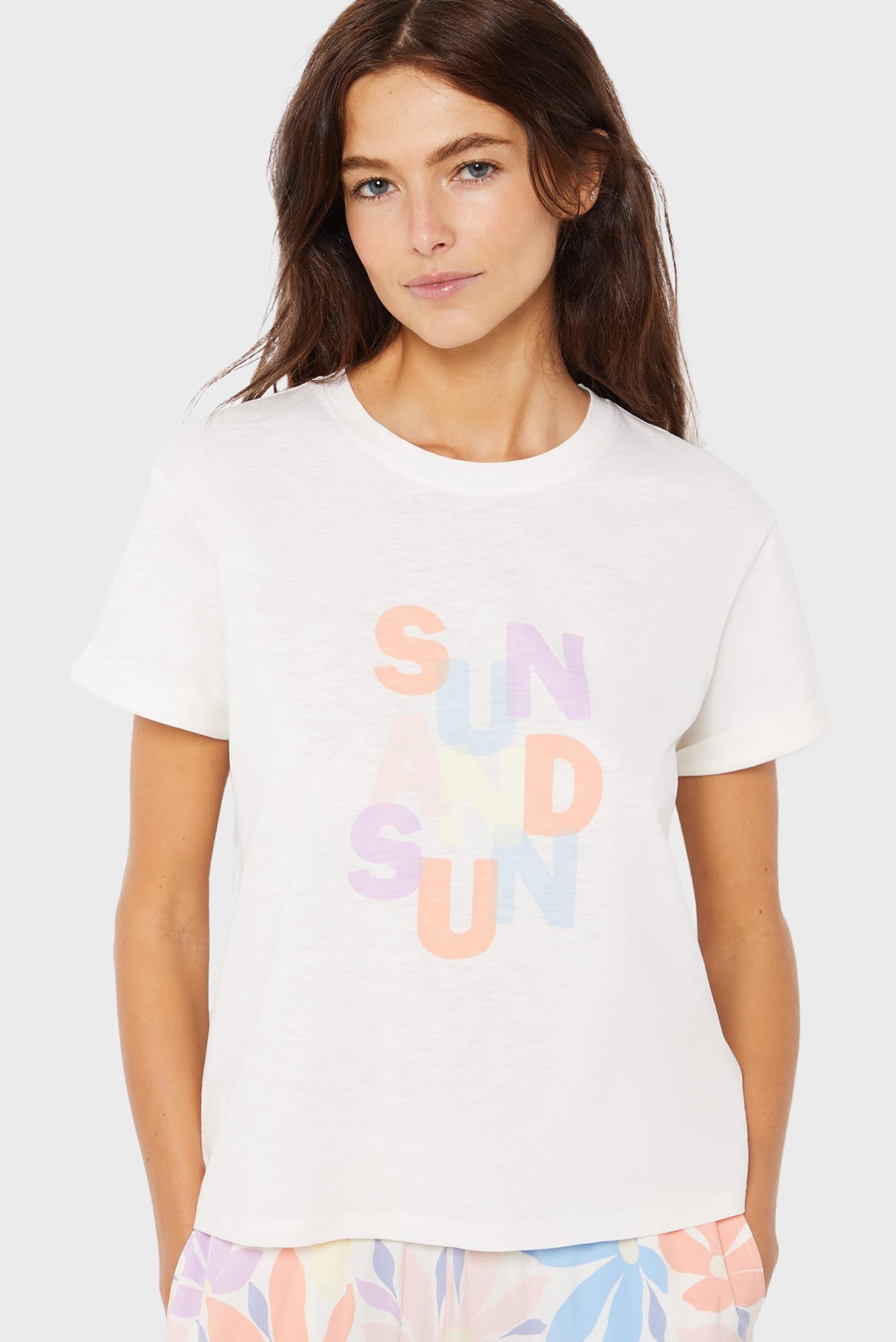 Женская белая футболка SUN 1