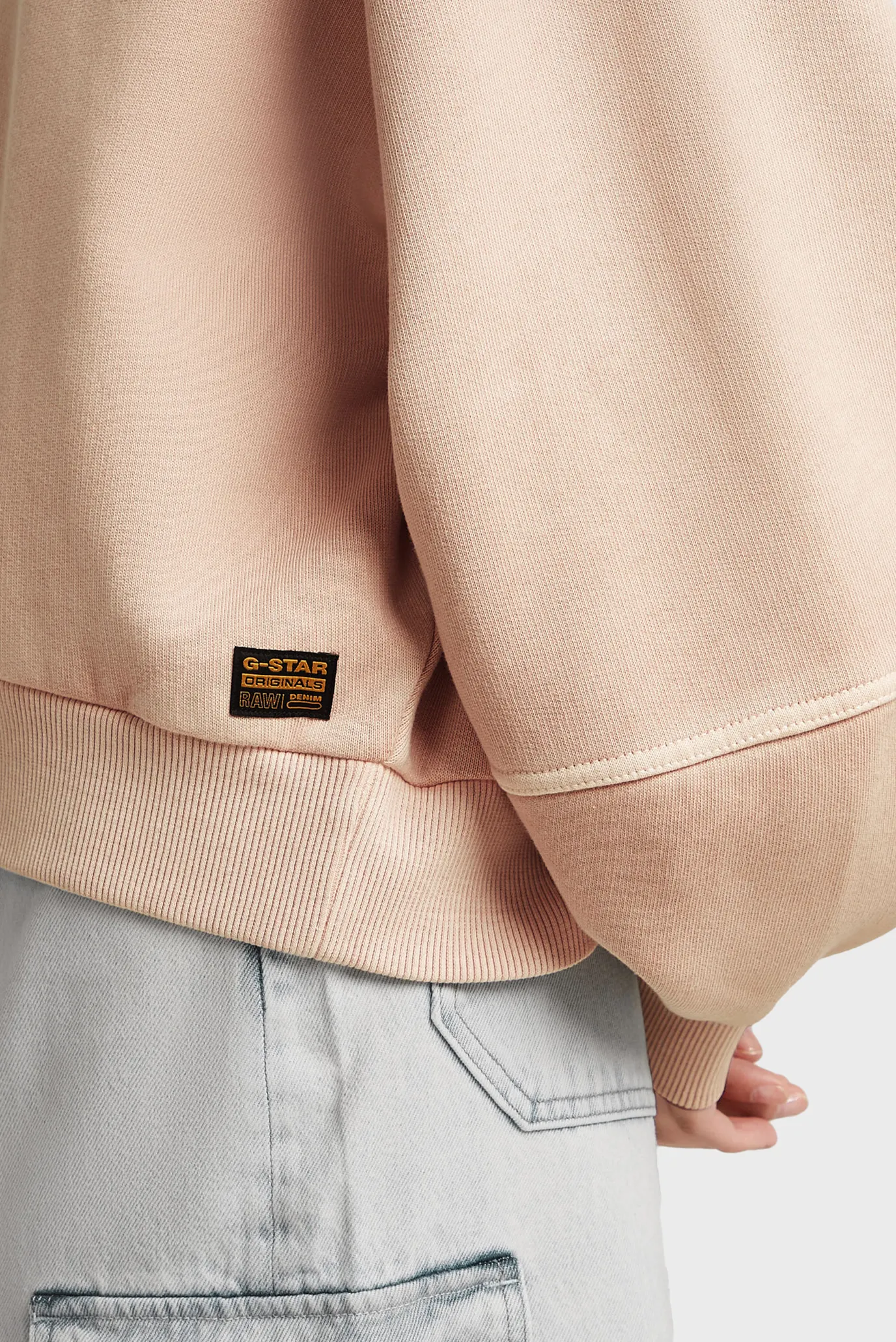 Женский бежевый свитшот Overdyed big 4