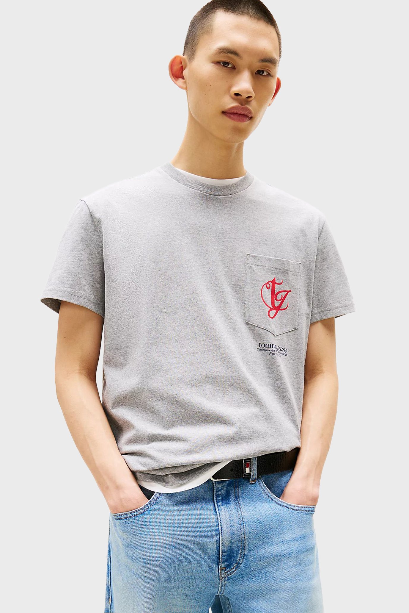 Мужская серая футболка REG MONOGRAM Серый XL Tommy Jeans DM0DM21597 Мужская серая футболка REG MONOGRAM Серый XL Tommy Jeans DM0DM21597