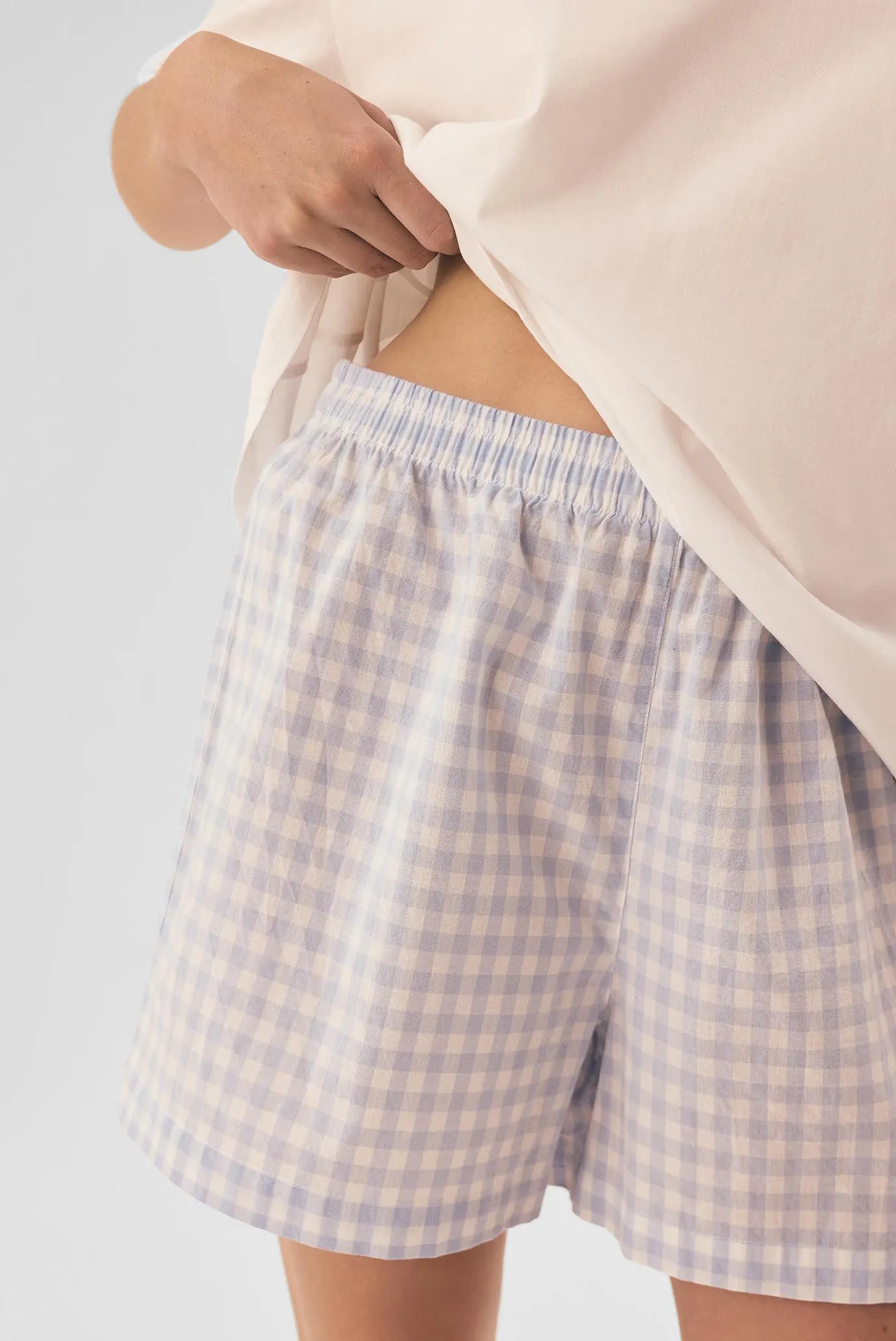 Жіноча біла картата піжама (футболка, шорти) Rossini 4