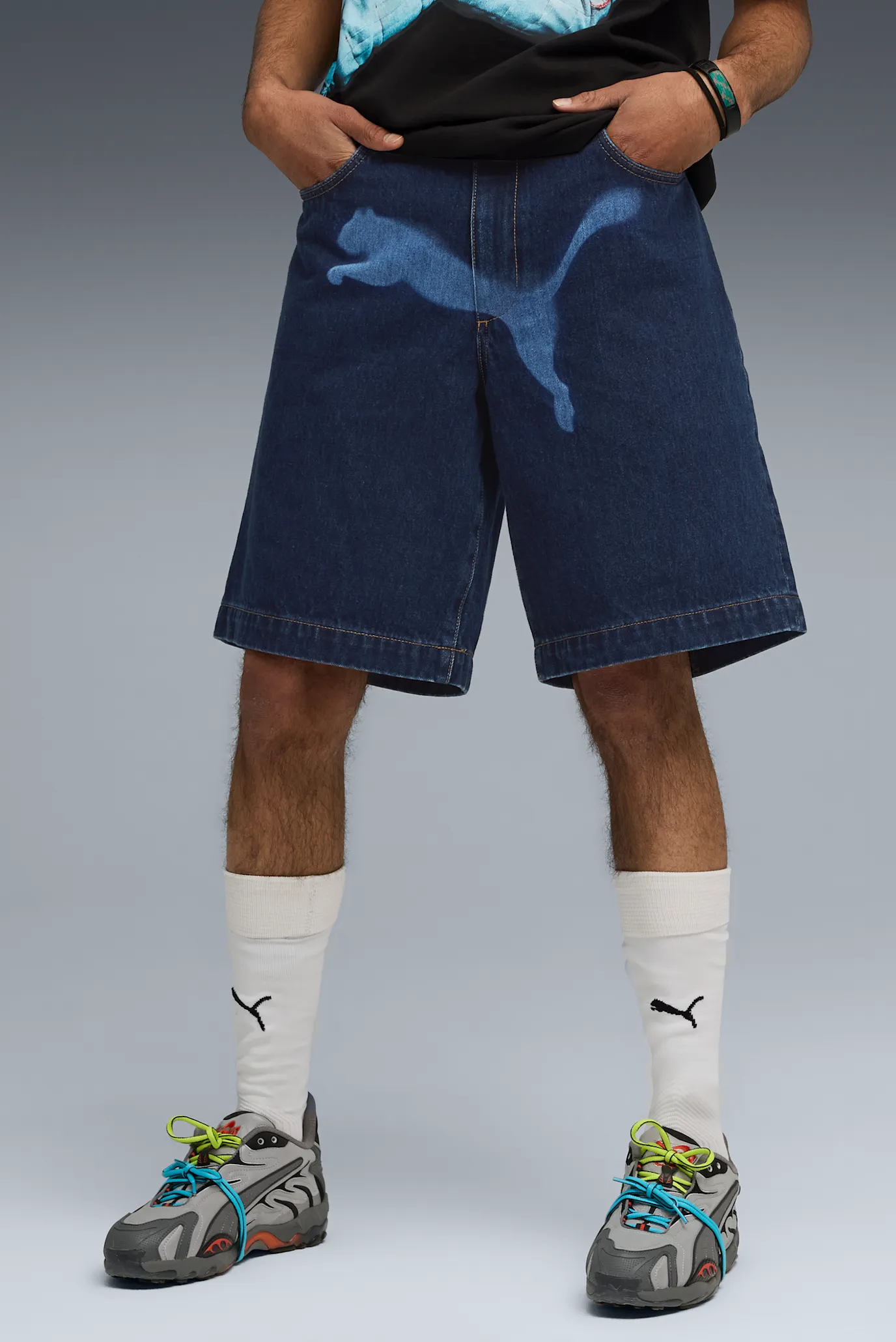 Чоловічі темно-сині шорти A$AP ROCKY x PUMA Denim Shorts Men 1