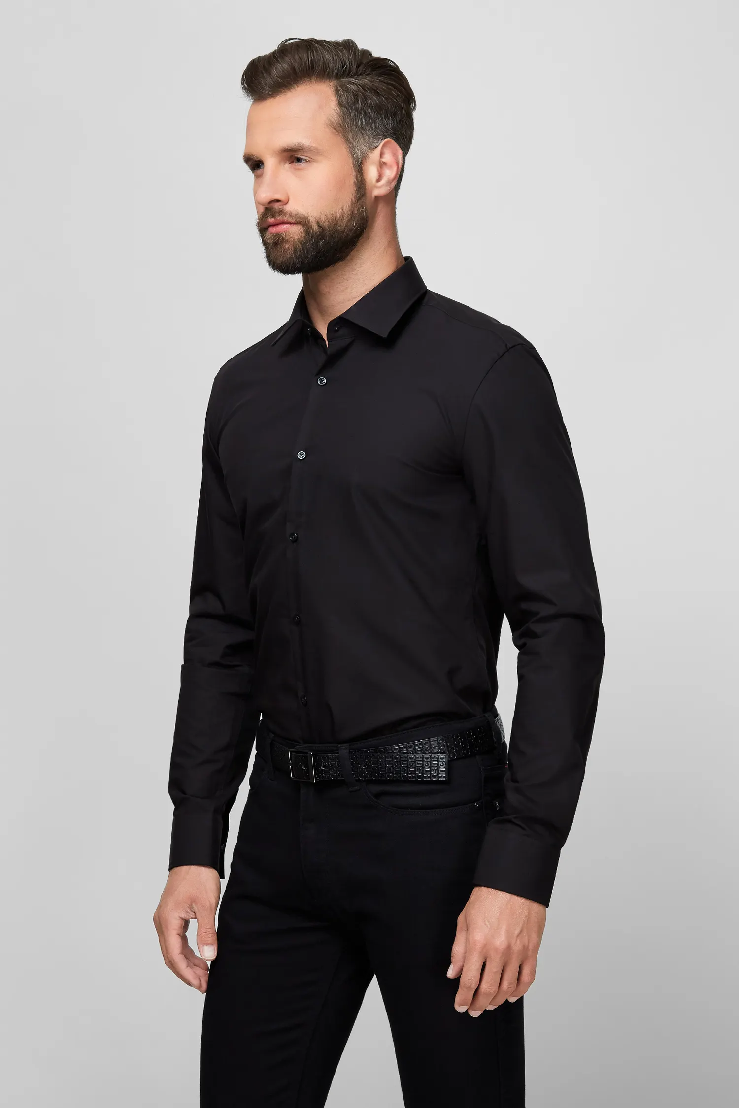 Мужская черная рубашка 3