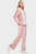 Женский розовый велюровый комплект одежды (худи, брюки)
