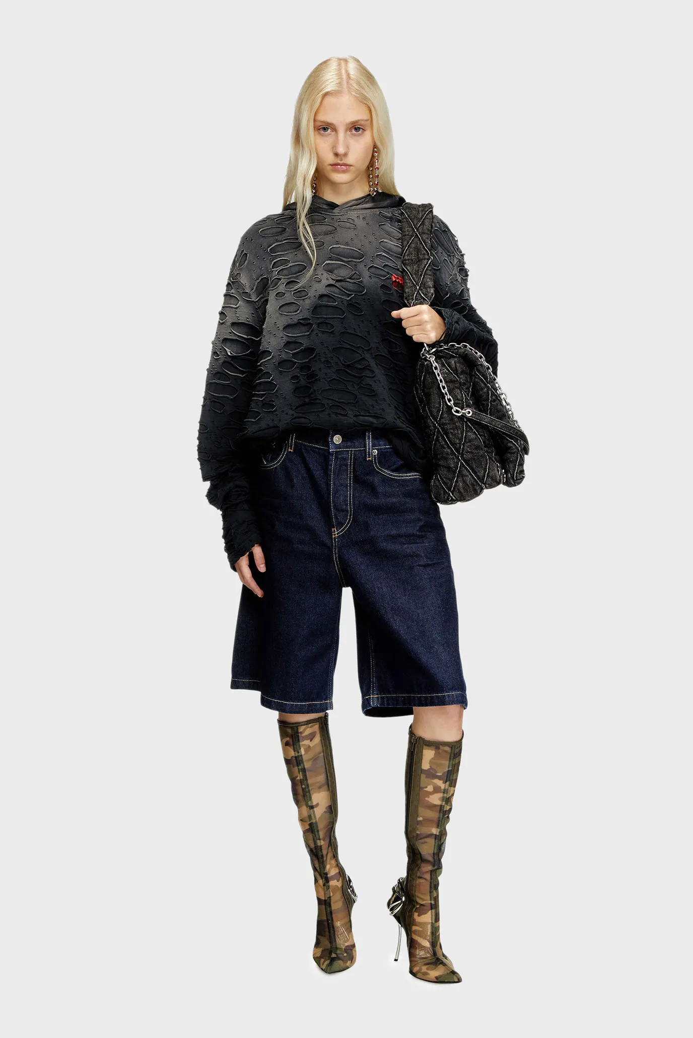 Жіночі темно-сині джинсові шорти 2