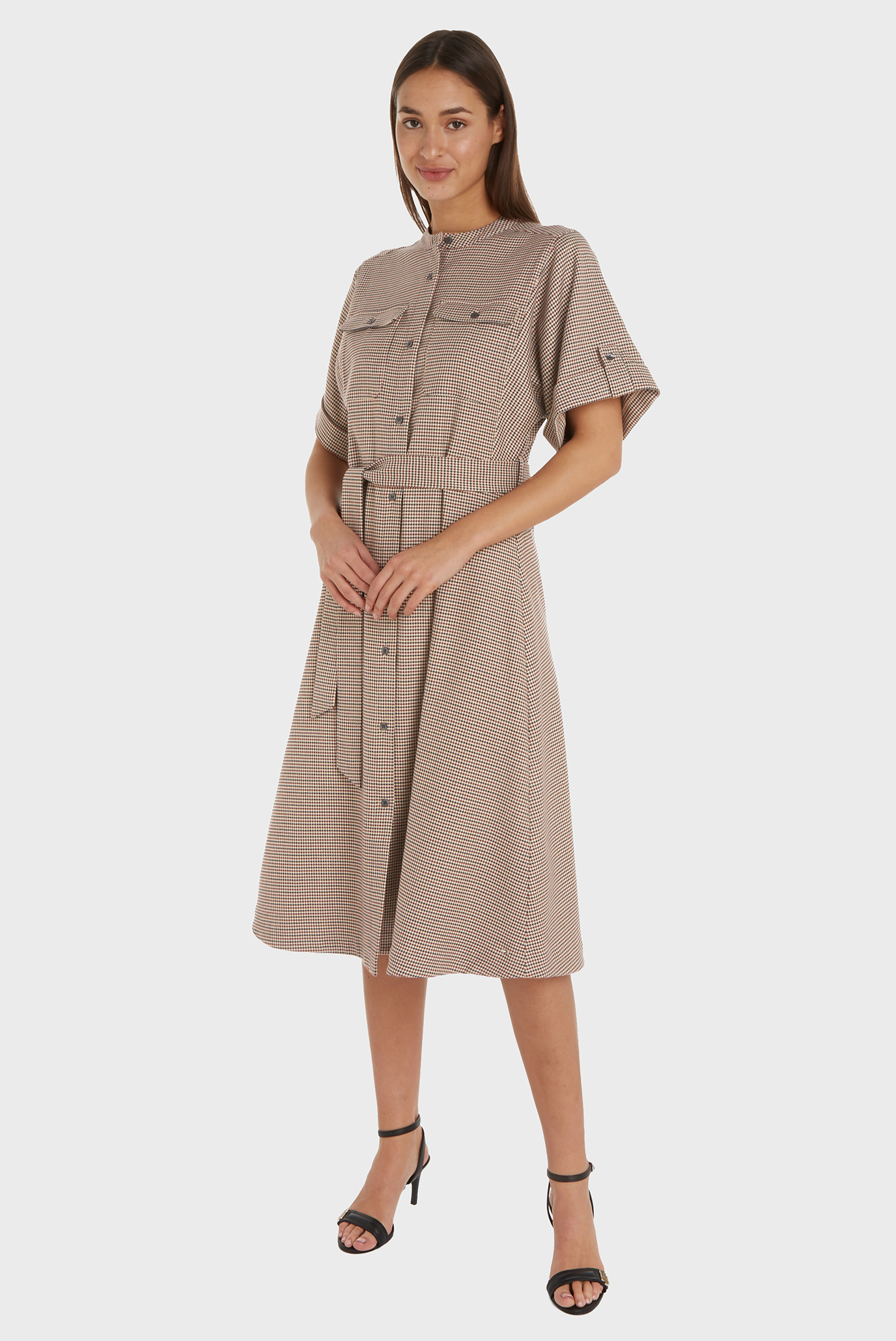 Женское платье с узором RWB CHECK MIDI SHIRT DRESS Разноцветный XS Tommy Hilfiger WW0WW40848 Женское платье с узором RWB CHECK MIDI SHIRT DRESS Разноцветный XS Tommy Hilfiger WW0WW40848