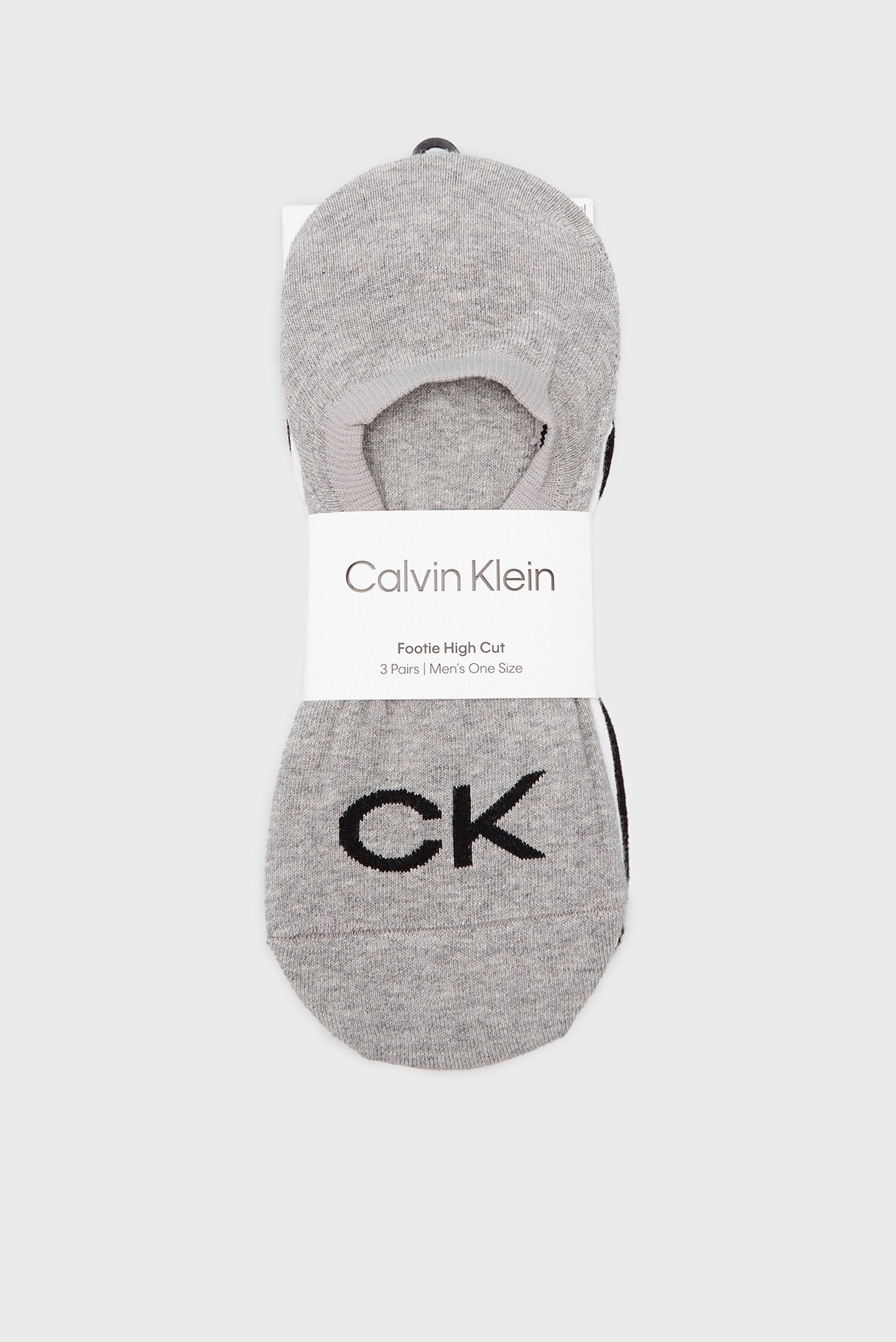 Мужские следы (3 пары) CK MEN FOOTIE HIGH CUT 3P LOGO 1