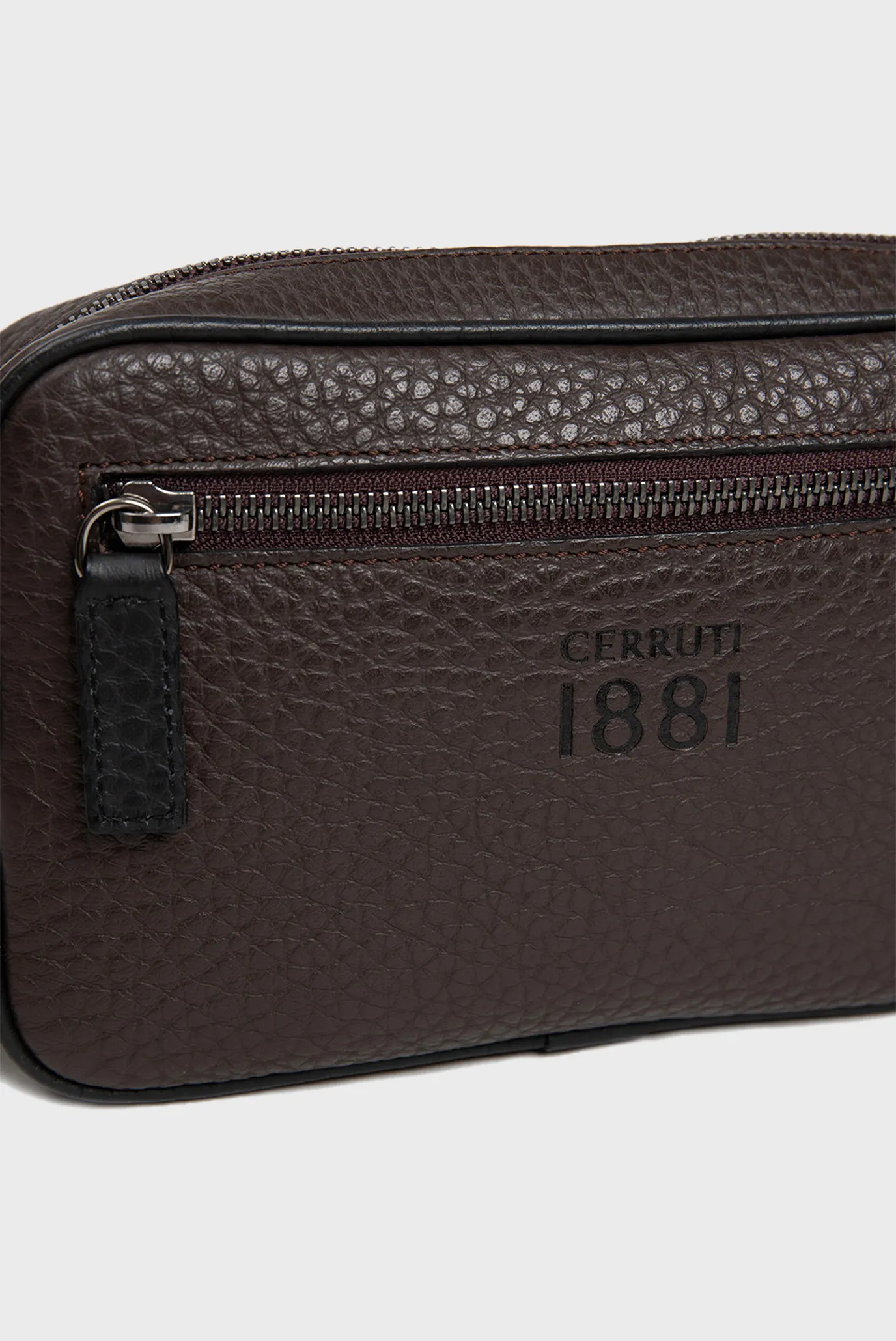 Чоловіча коричнева шкіряна поясна сумка 5